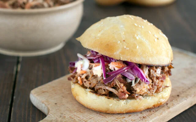 Low Fat Pulled Pork Sandwich