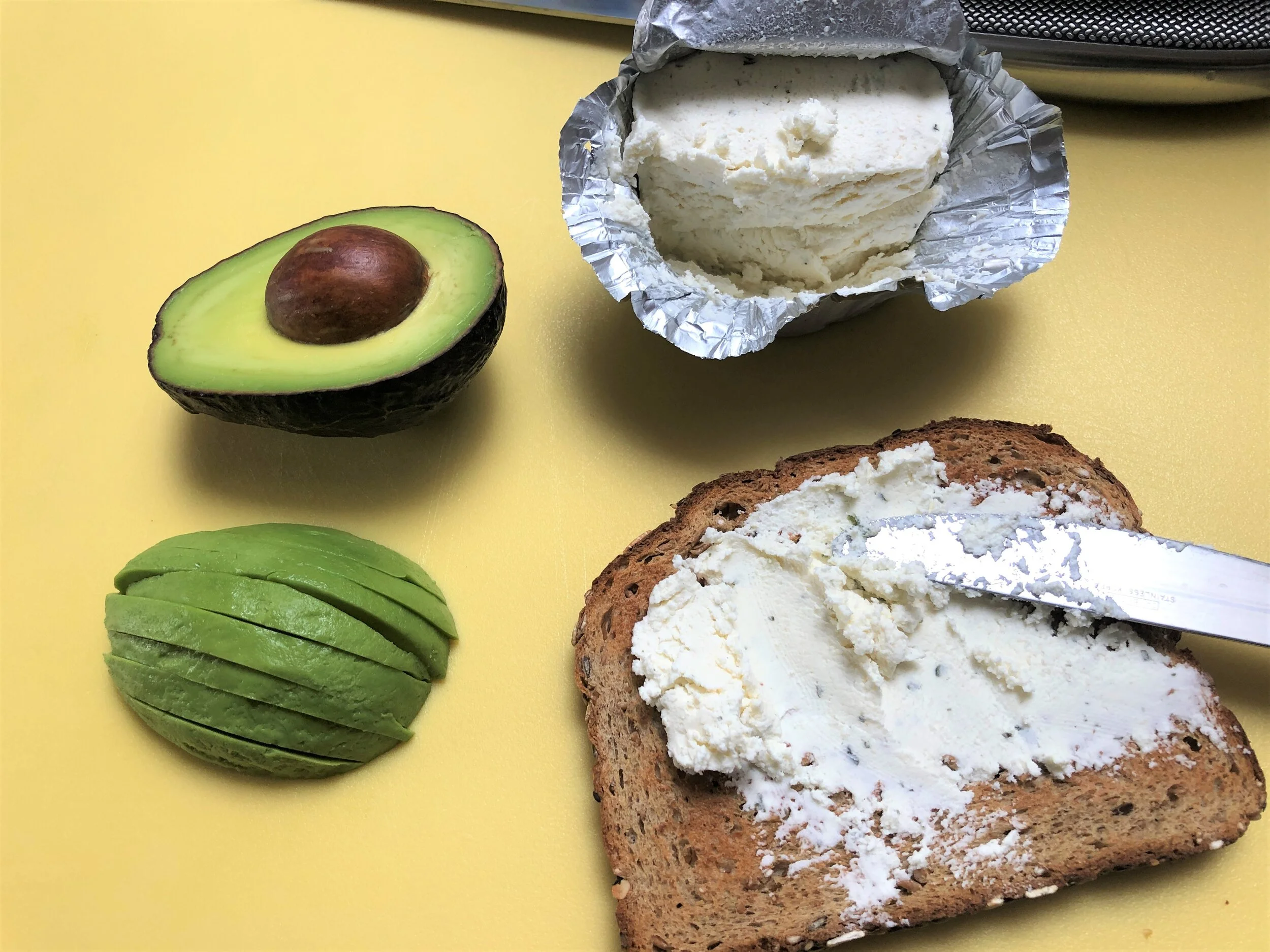 Making Prosciutto Avocado Toast
