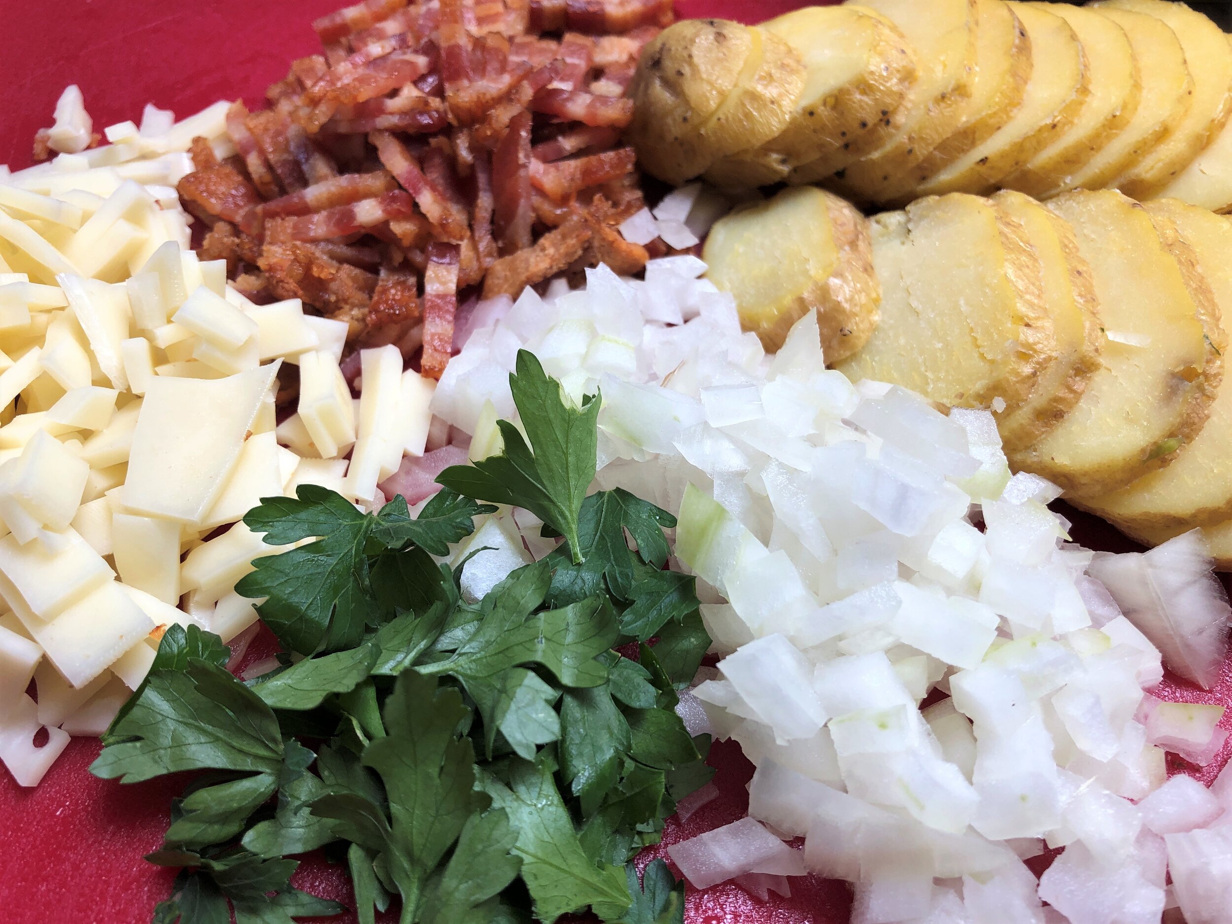 Ingredients for Crustless Quiche Lorraine
