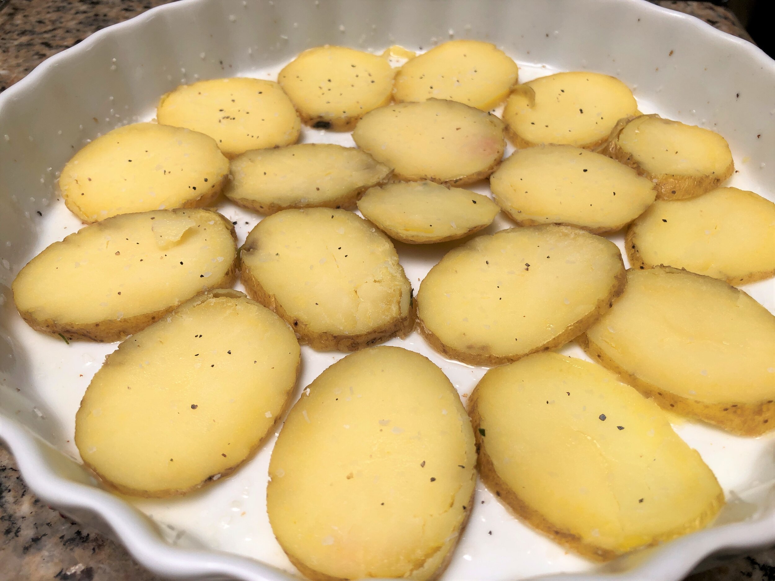 Potatoes for Crustless Quiche Lorraine