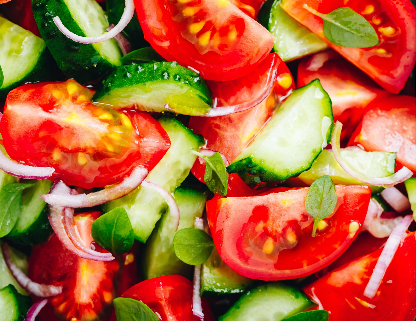 Cucumber, Tomato, and Onion Salad