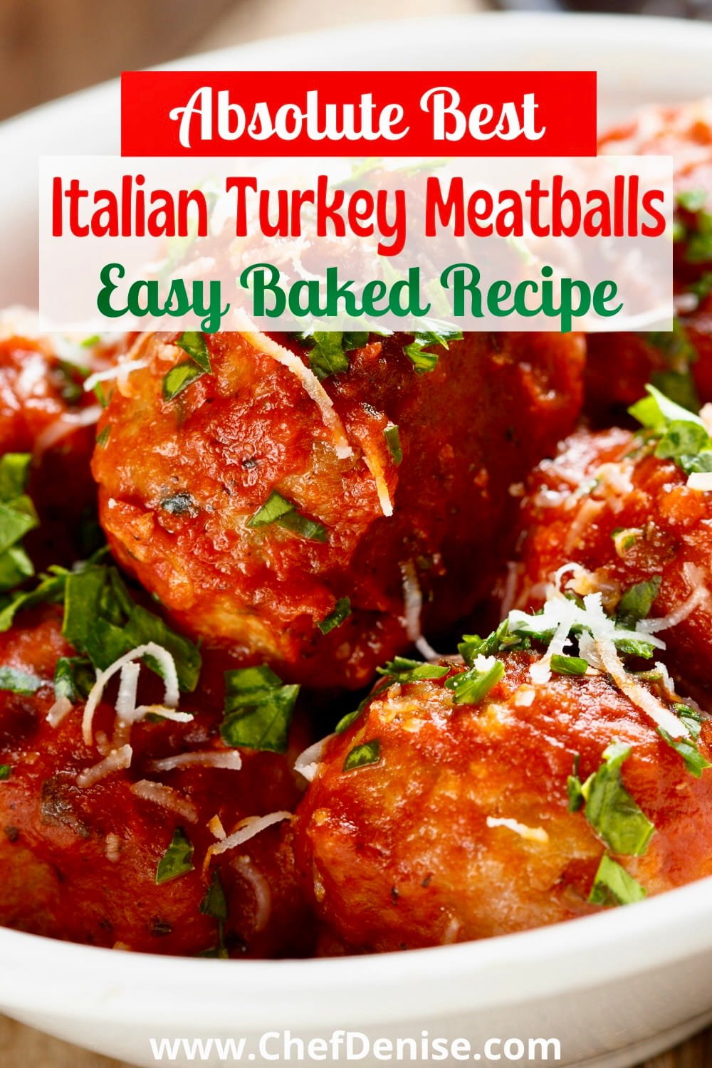 Pin for Baked Italian Turkey Meatballs