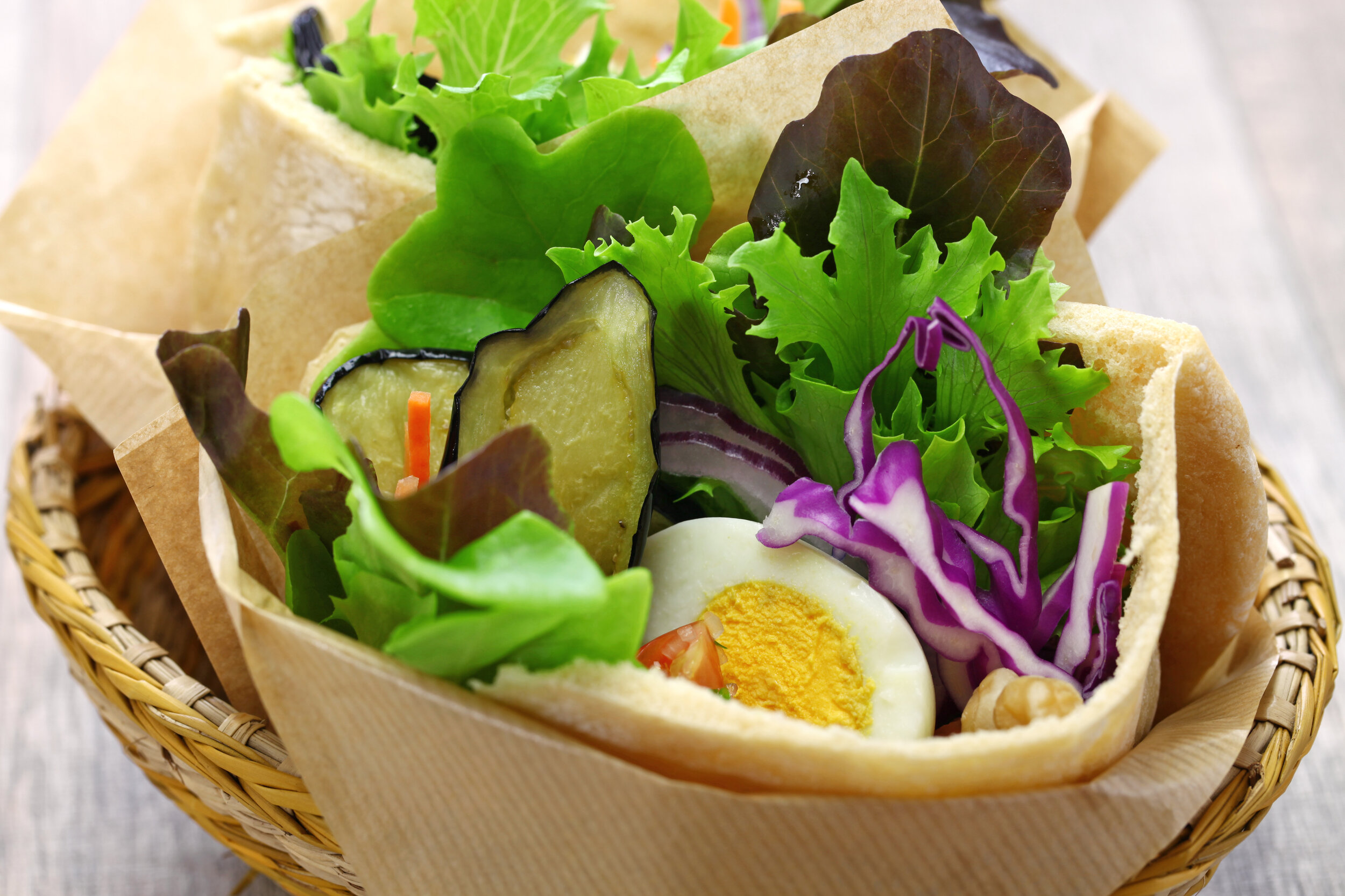 The Israeli street food, sabich.