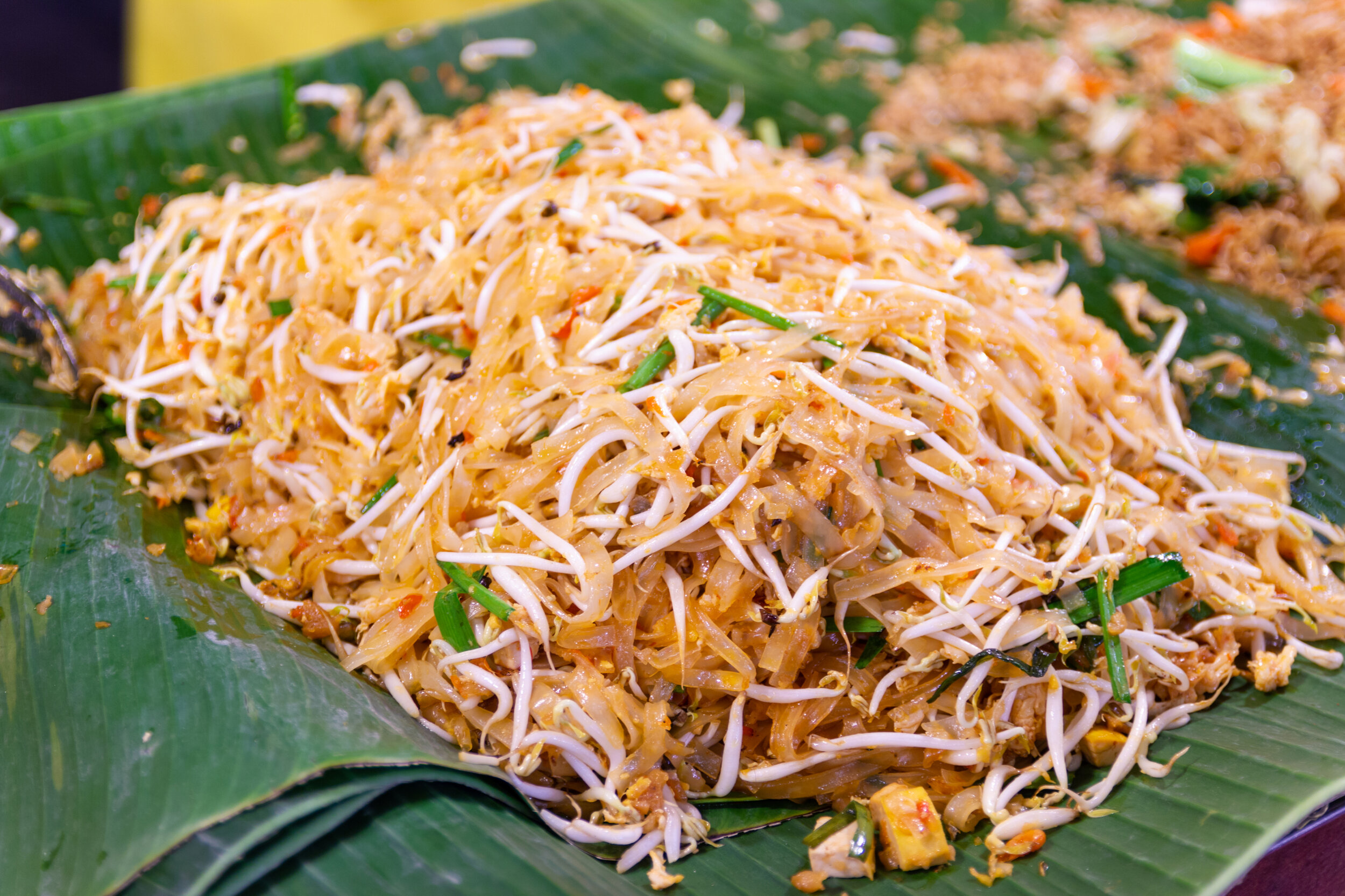 The most famous Thai street food, pad Thai.