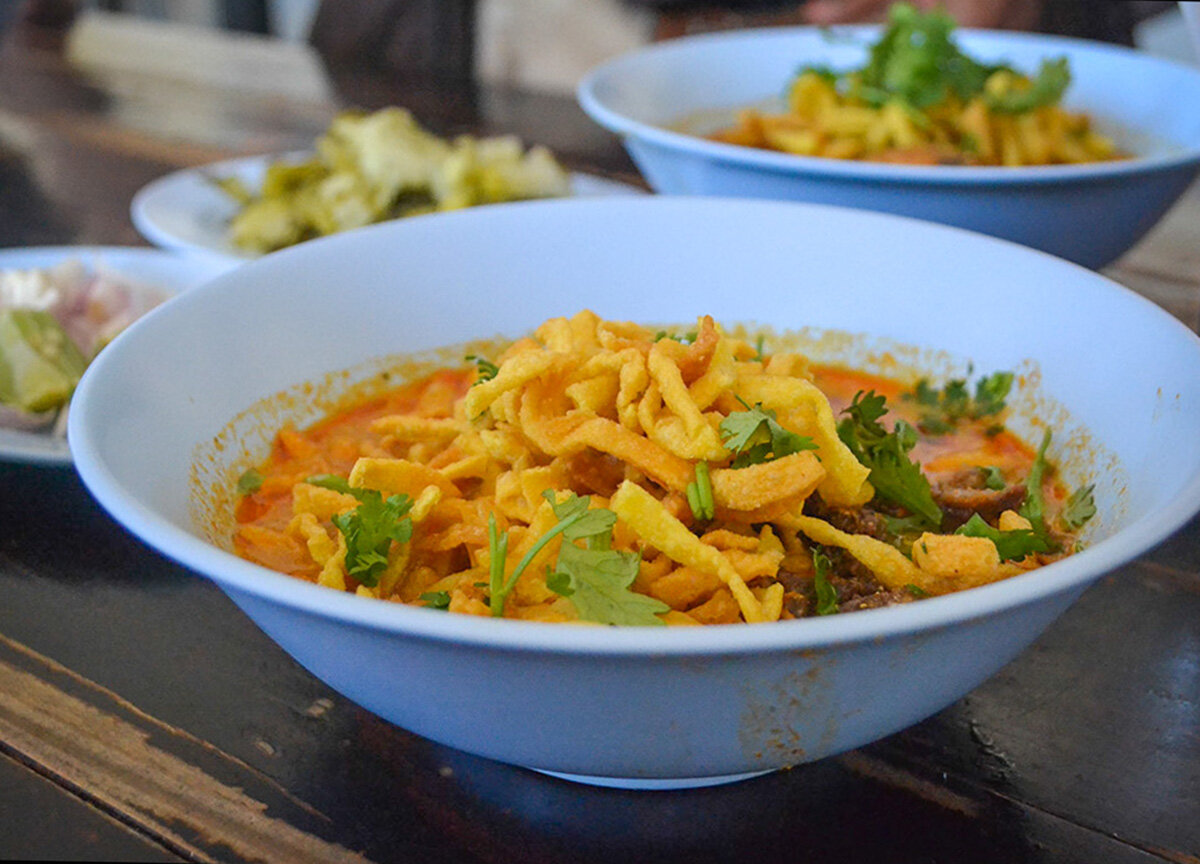 Khao Soi Curry, a popular street food in Chiang Mai.
