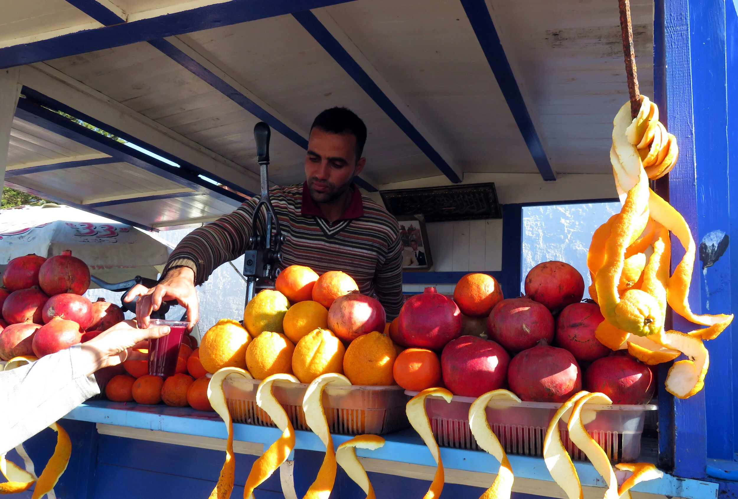 Turkish Pomegranate juice street vendor.