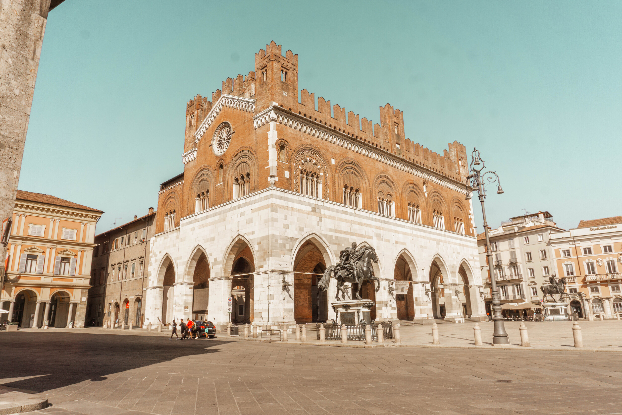 In addition to delicious food, Piacenza offers beautiful historic sights like this main square.