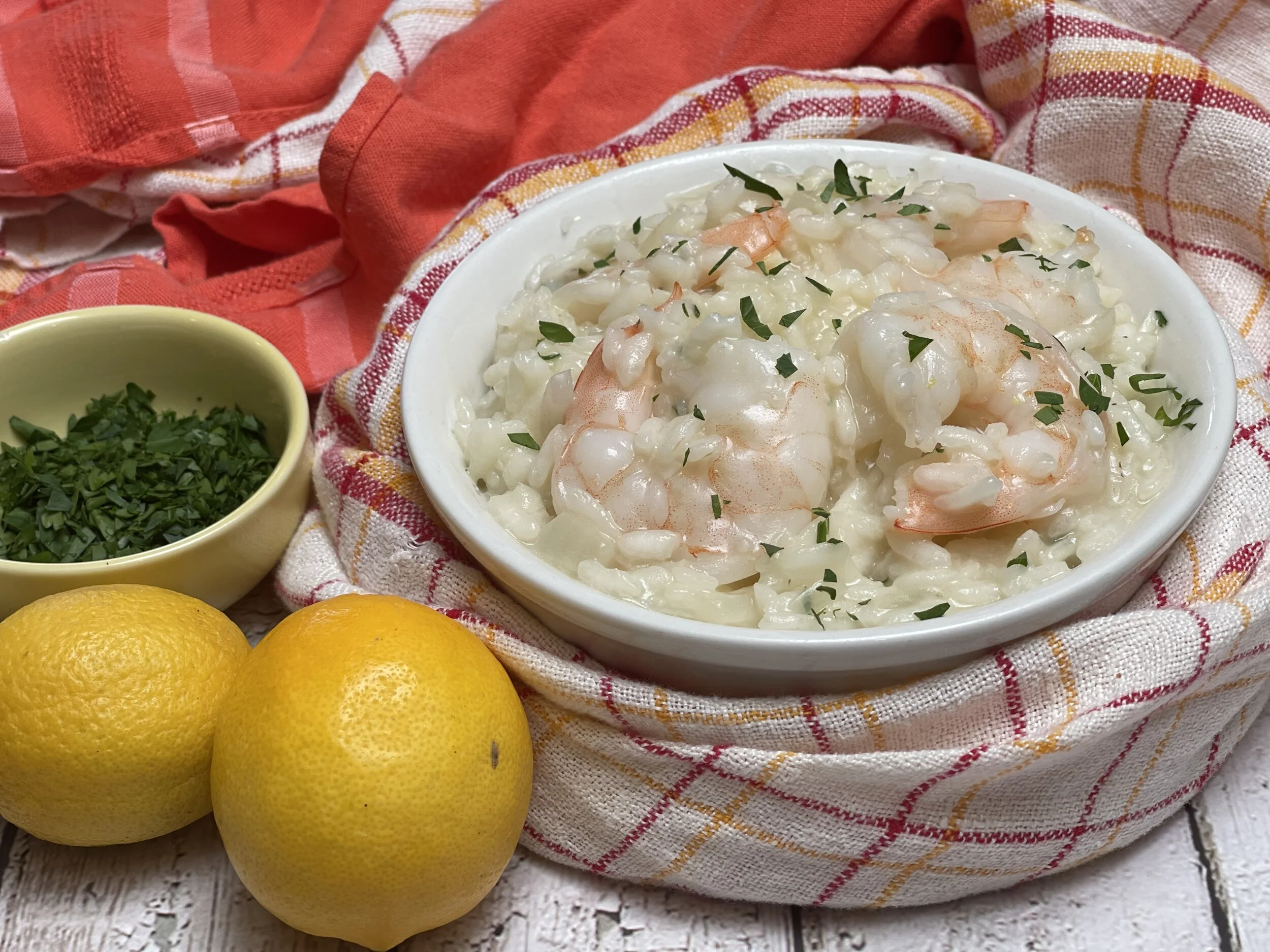 Lemon-Garlic Venetian Risotto with Prawns Recipe