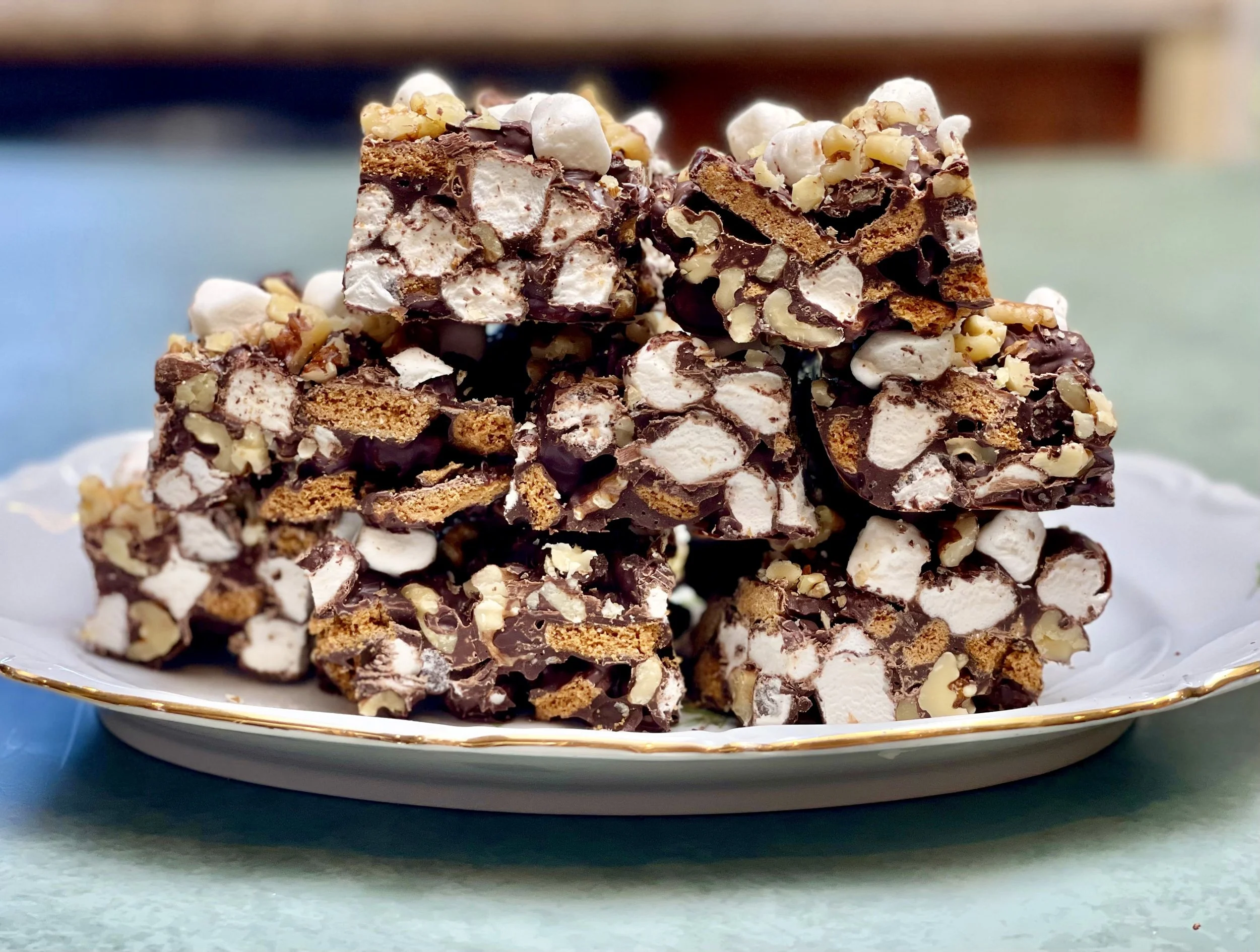 Easy Rocky Road Candy Recipe with Biscoff Cookies