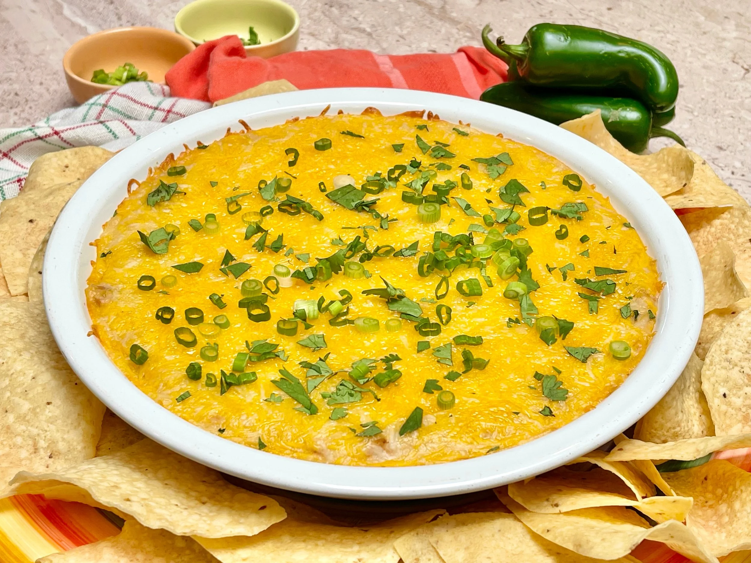 Mexican Refried Bean Dip—Easy, Cheesy Party Favorite