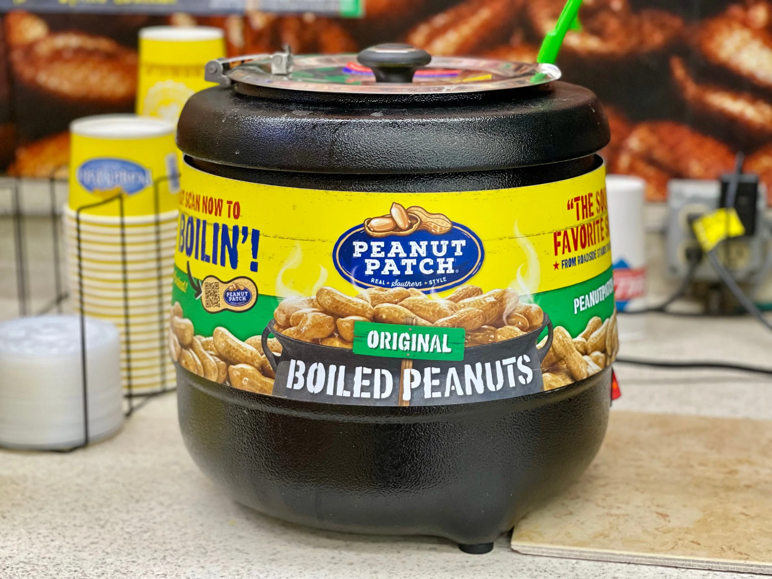 Boiled peanuts at the gas station