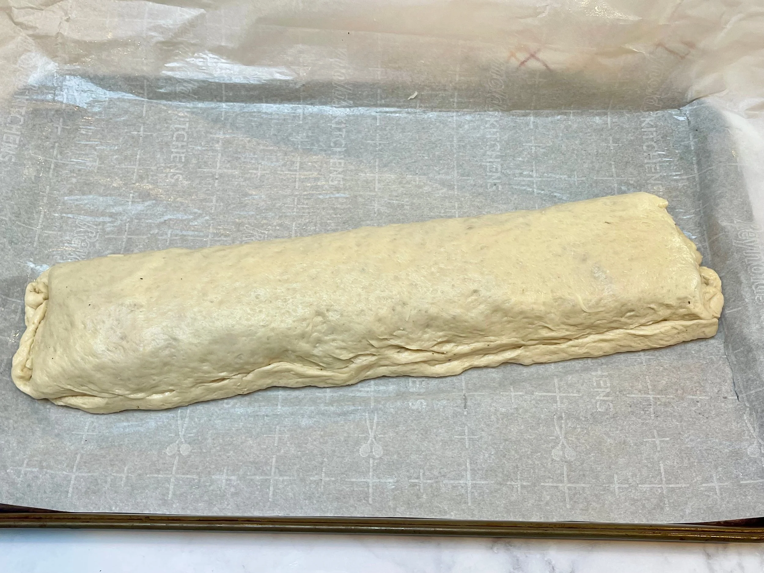 Stromboli rolled and sealed