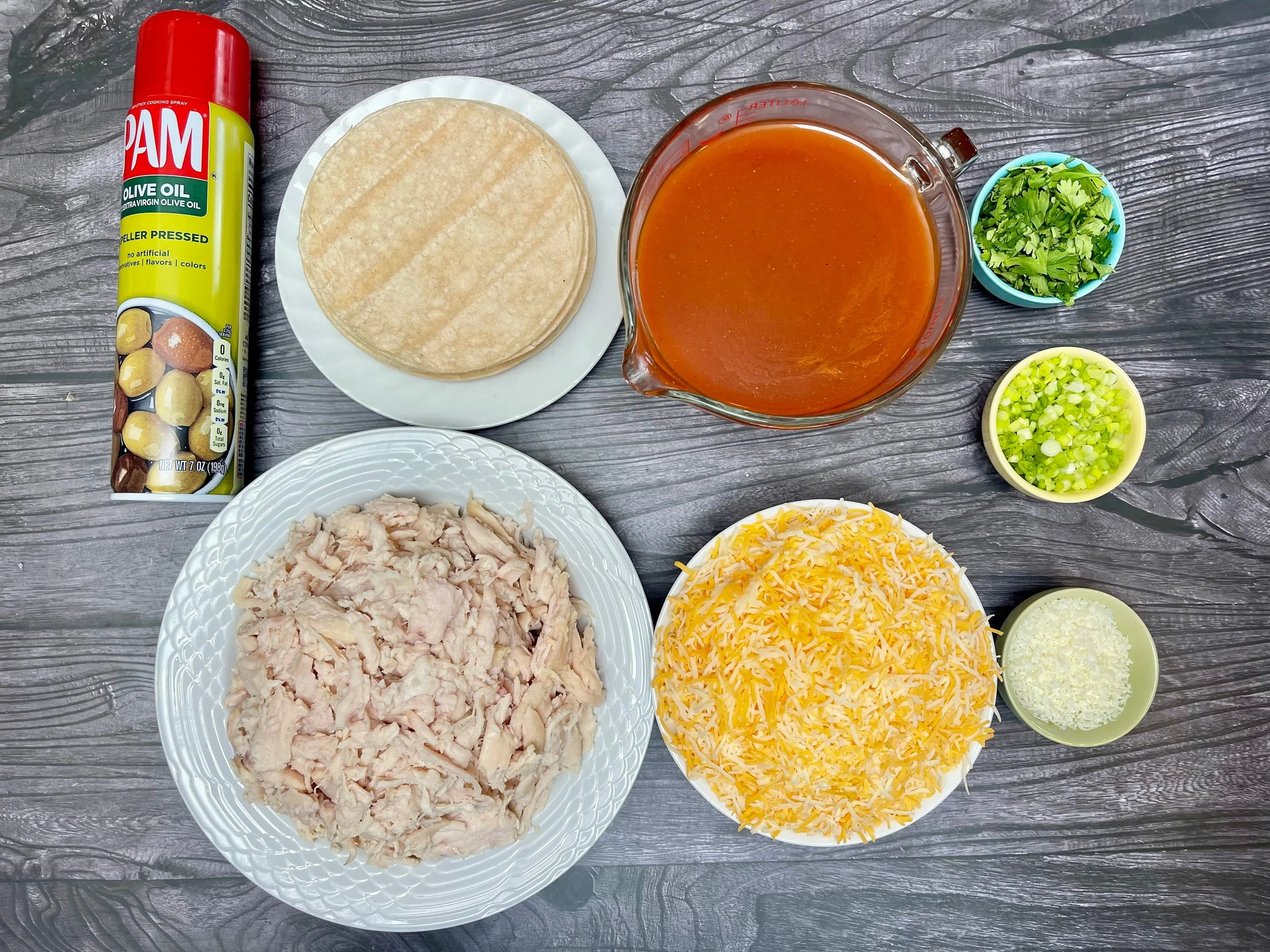 Ingredients for Chicken Enchilada Casserole