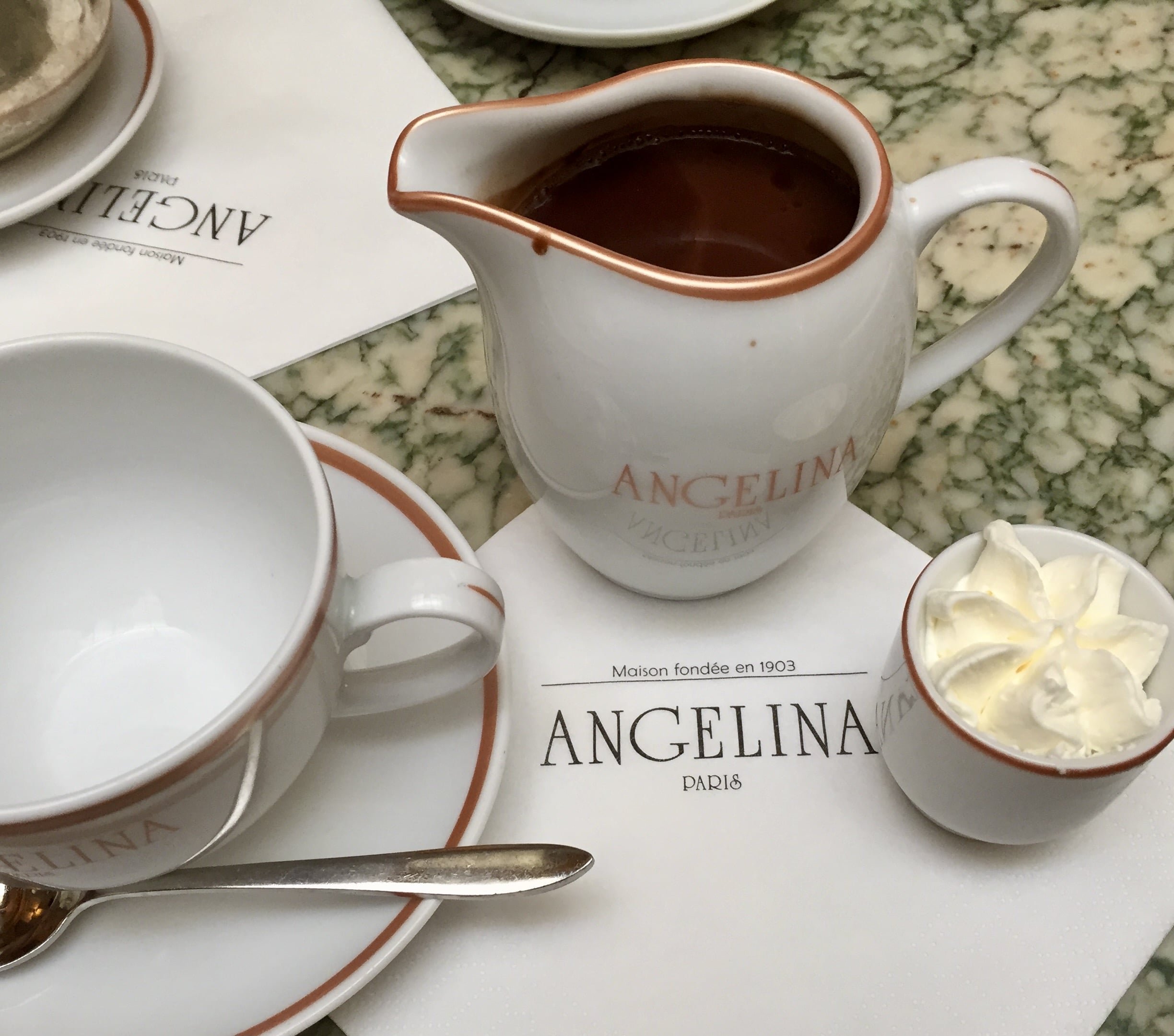 For me, the best chocolate in Paris is Angelina’s hot chocolate!