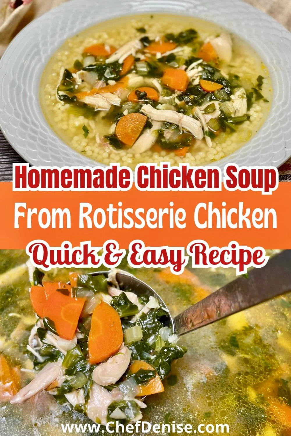 Pin for Homemade Chicken Soup from Rotisserie Chicken