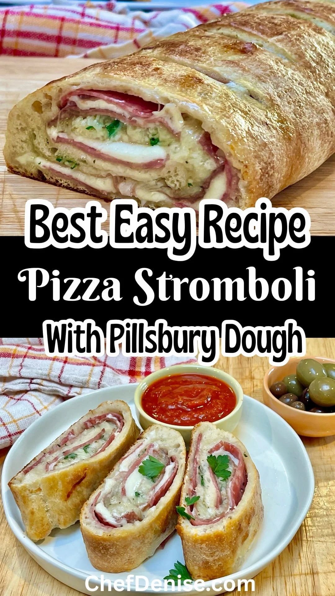 Pin for Pizza Stromboli recipe