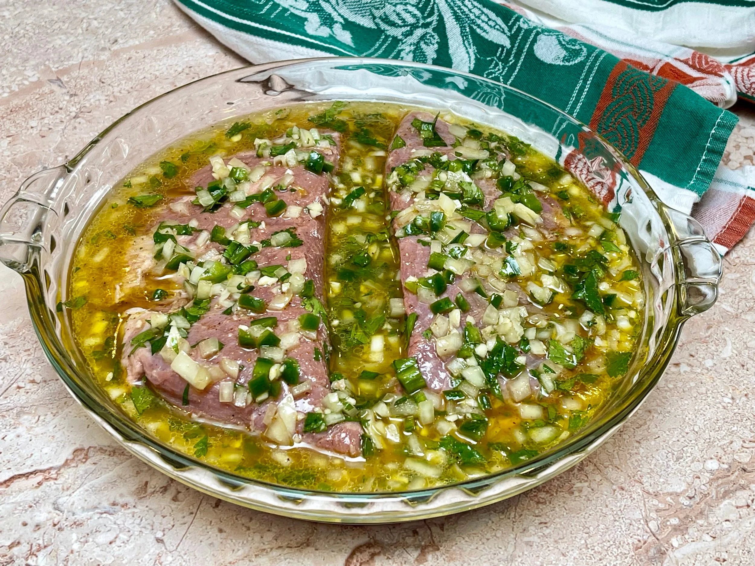Carne asada in marinade