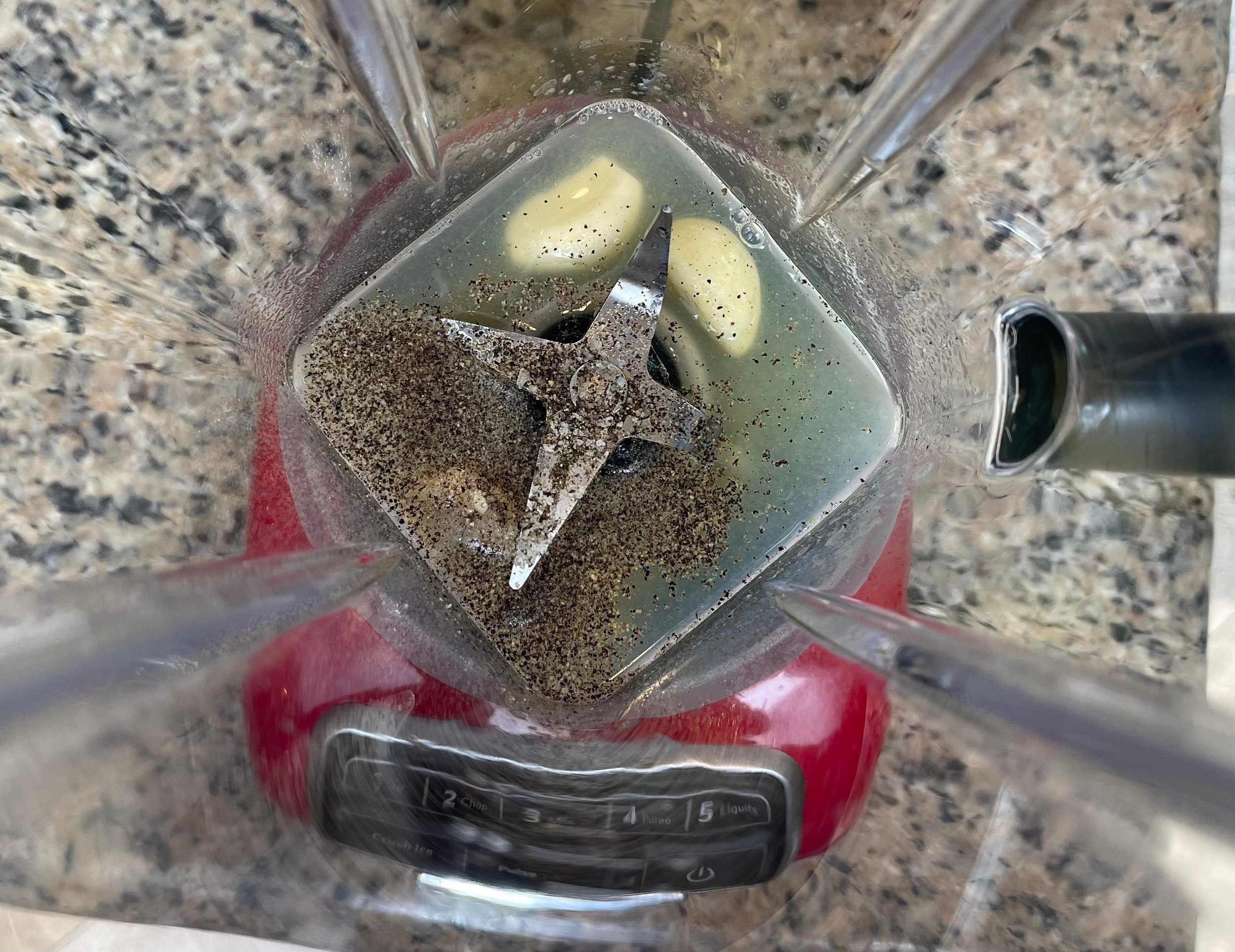 Step 1-blending salt, pepper, garlic, and lemon