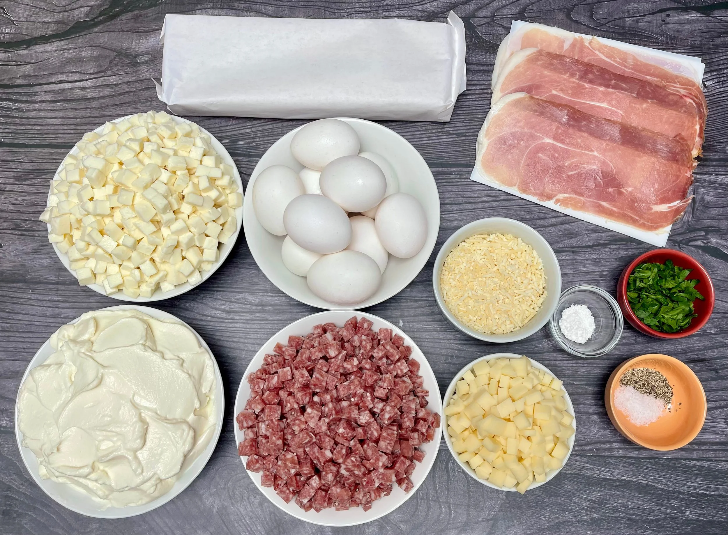 Ingredients for Pizza Rustica