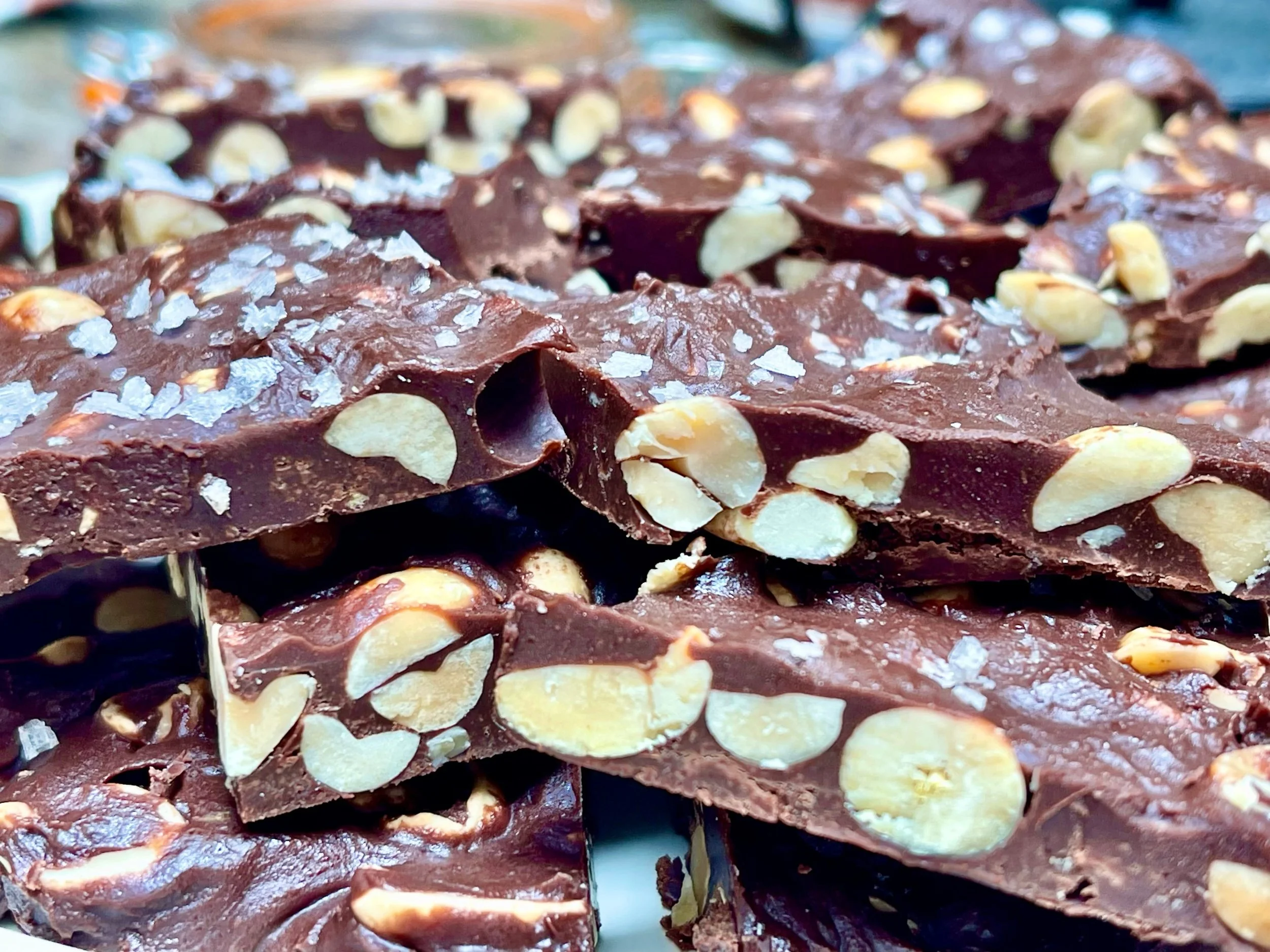 Finished spicy chocolate bark recipe