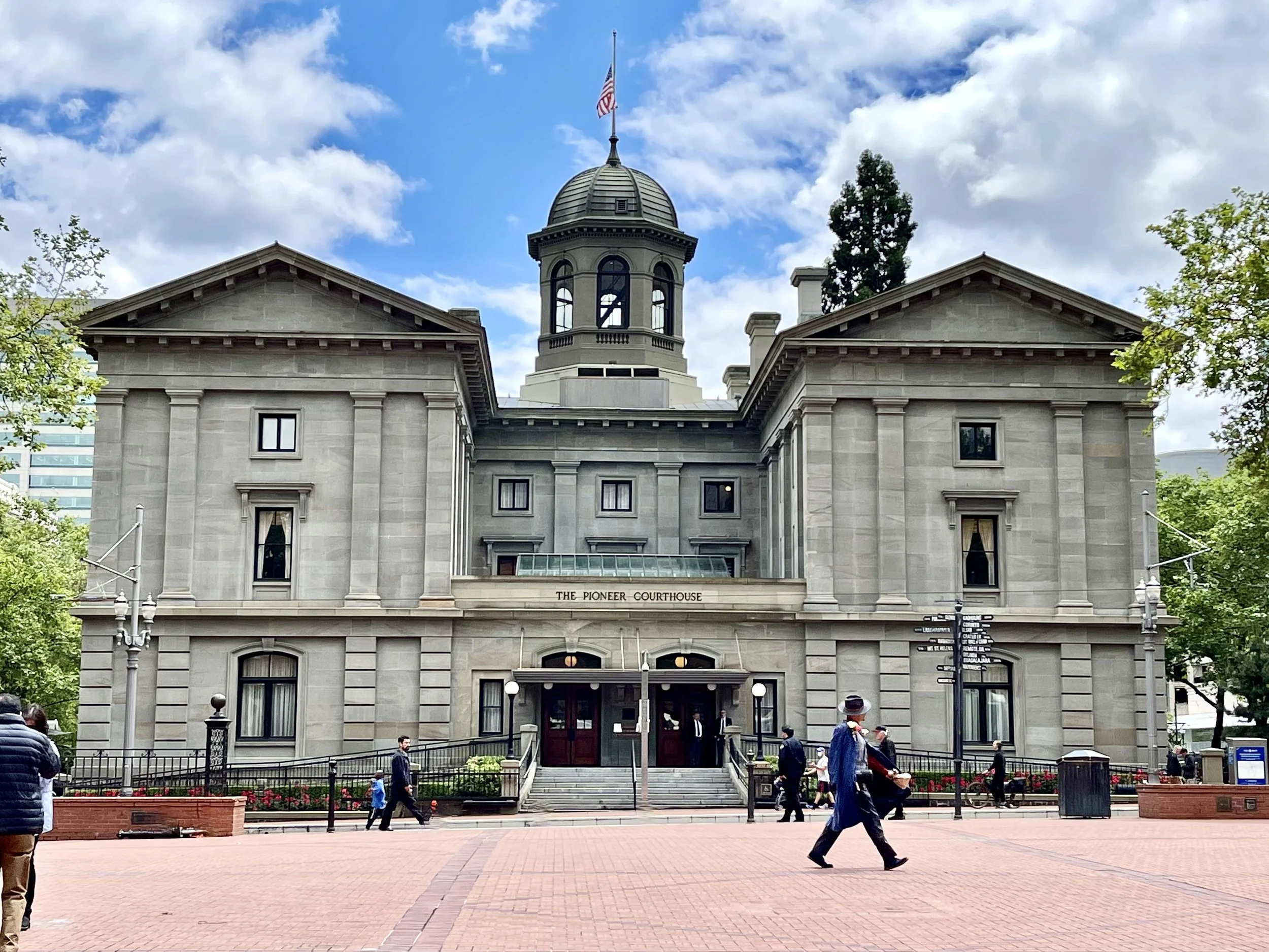 Pioneer Courthouse Square, the start of the downtown Portland food tour