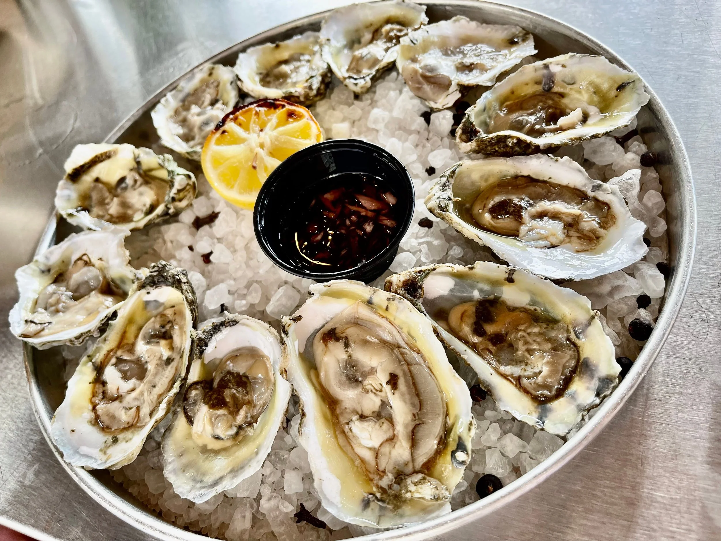 Gulf Coast oysters on ice