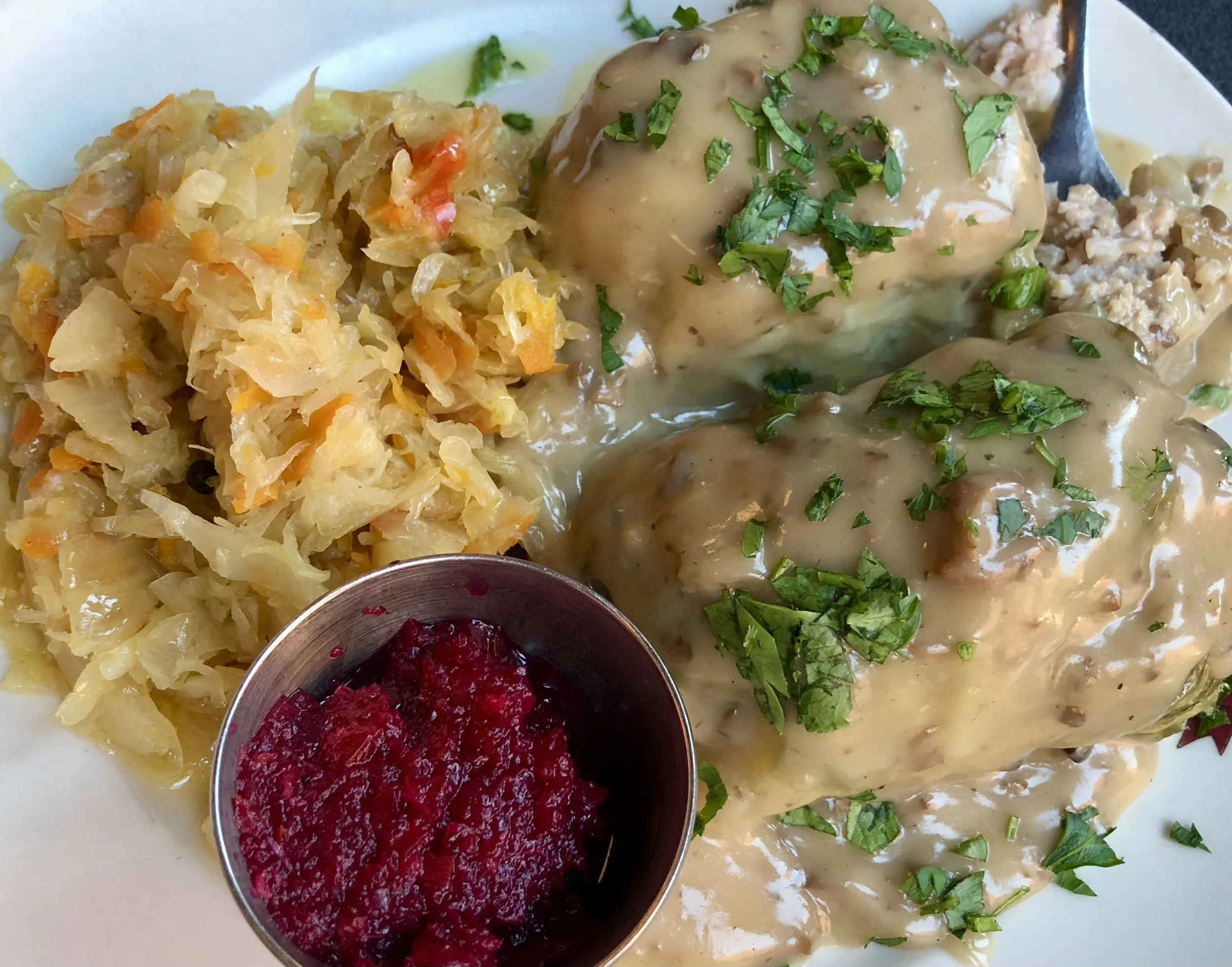 Stuffed cabbage at Veselka