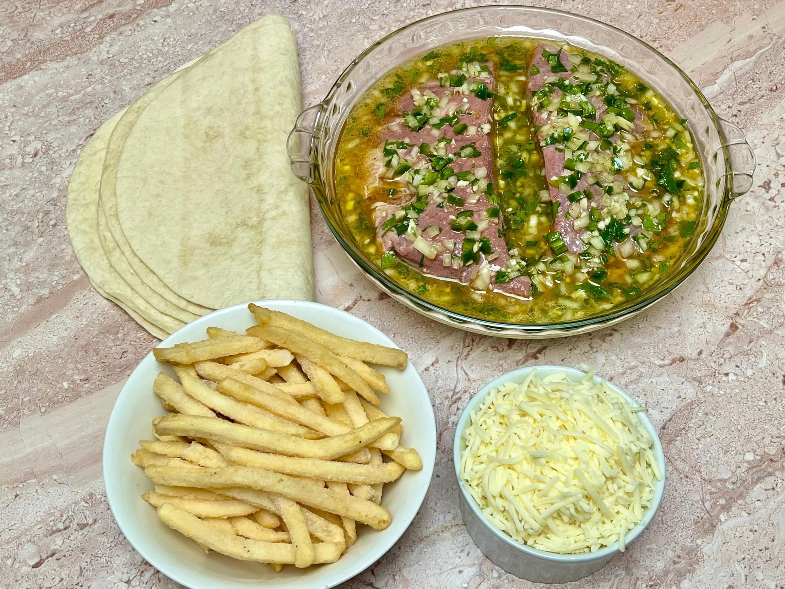 California Burrito ingredients