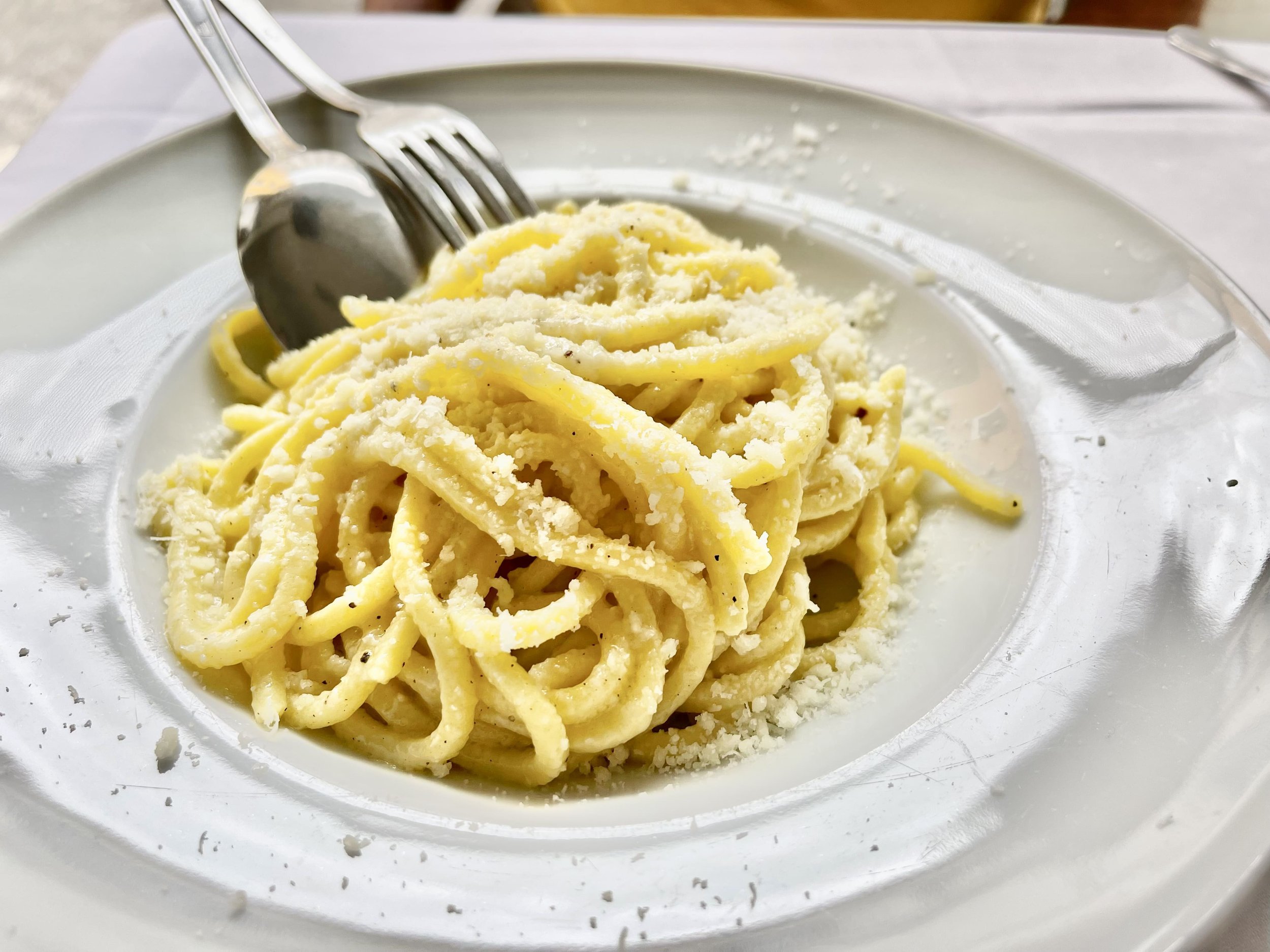 Regional pasta of Rome, cacio e peppe