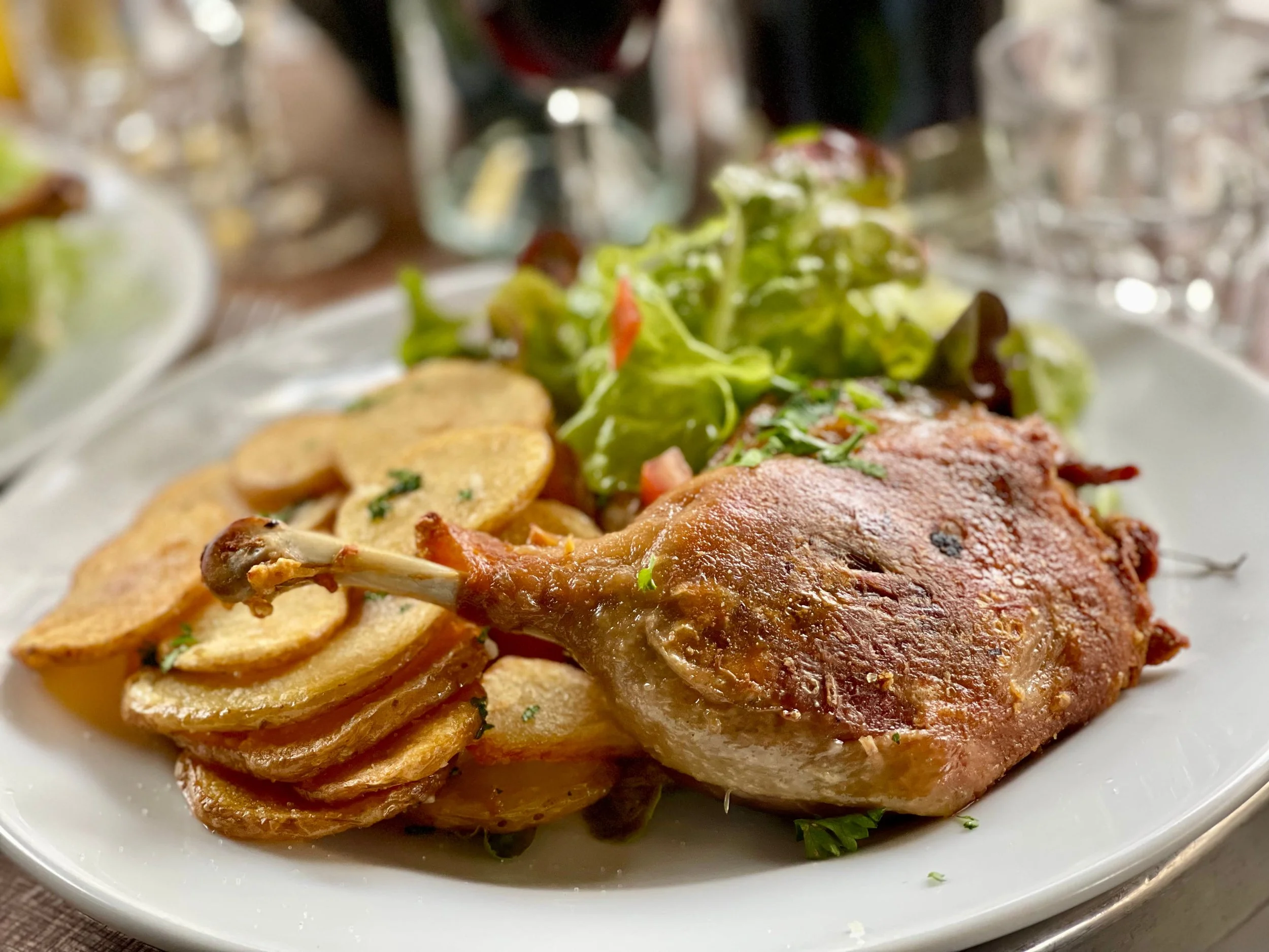 Duck confit at a cafe