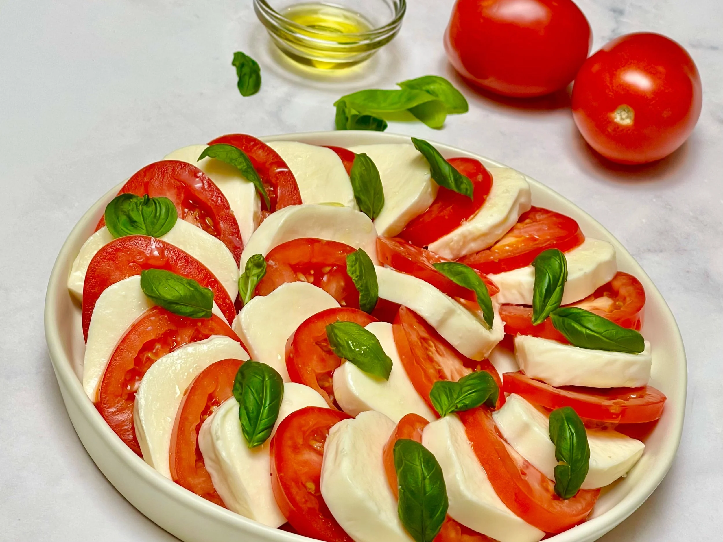 authentic Caprese salad recipe completed