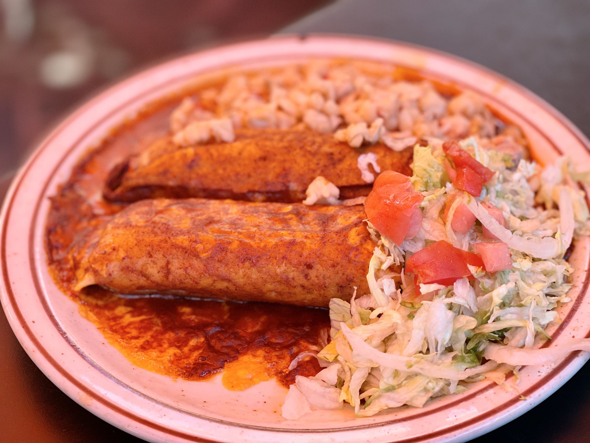 My favorite Tamales with Red Chile Sauce at a New Mexican restaurant in Santa Fe.