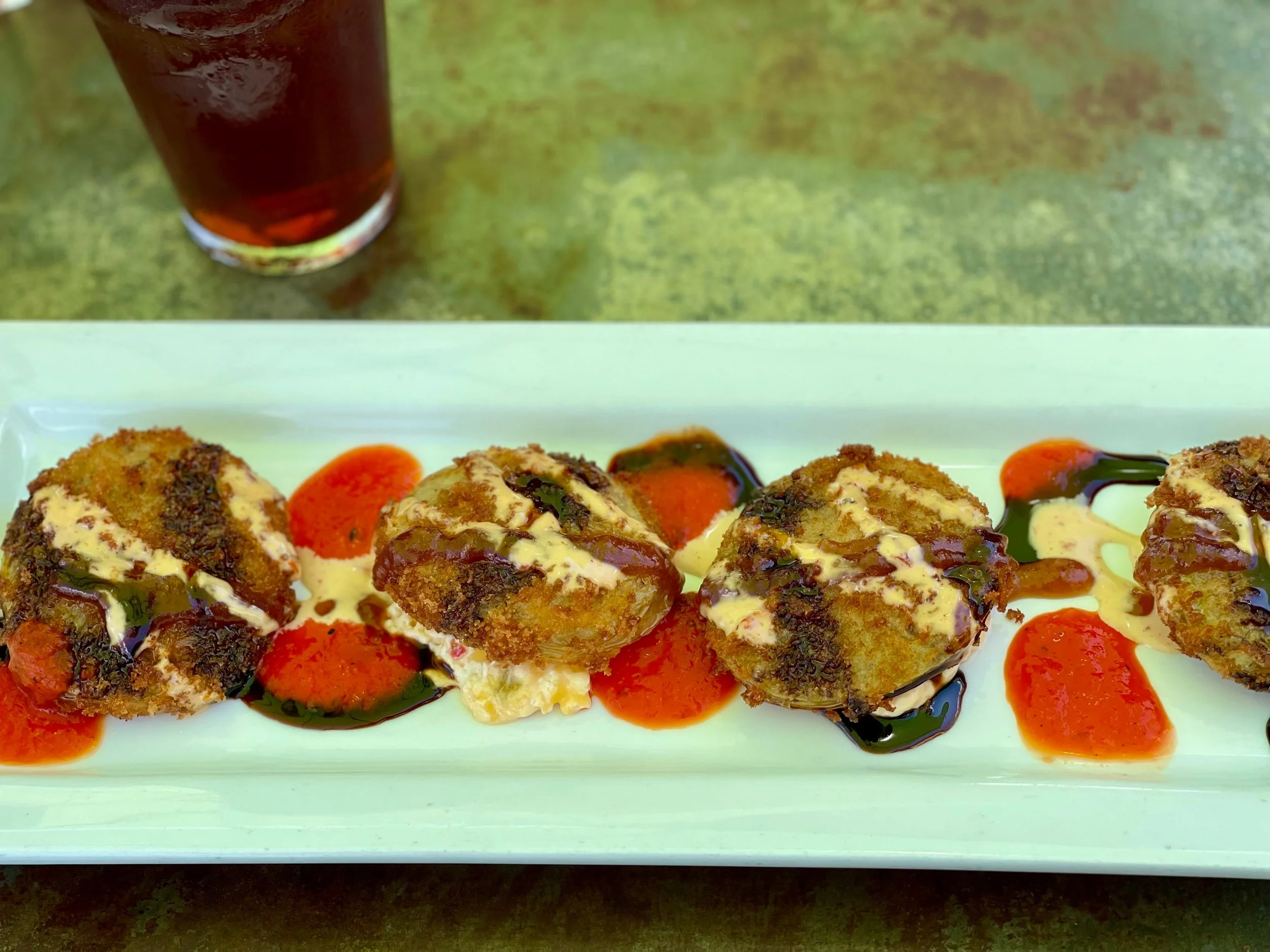 fried green tomatoes with sweet tea