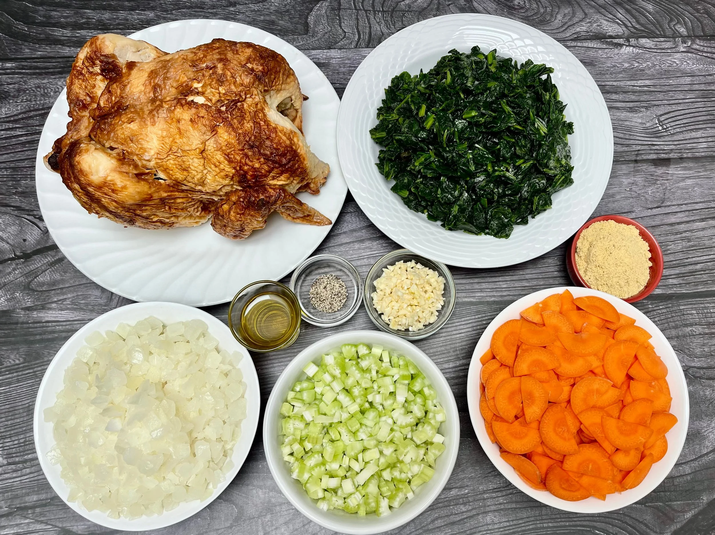 Ingredients for Chicken Soup with Rotisserie Chicken