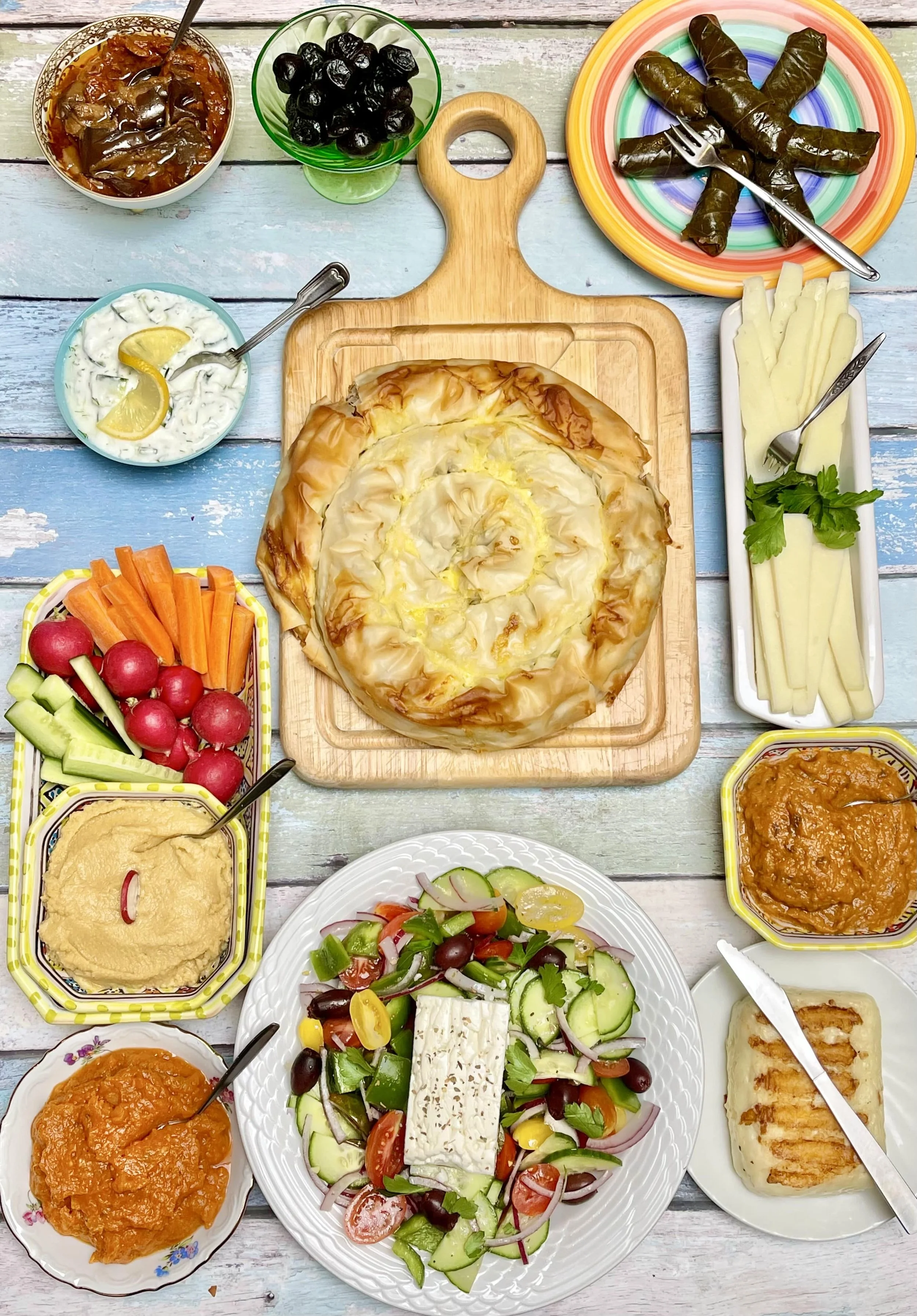 Traditional Greek dishes of Greek cuisine
