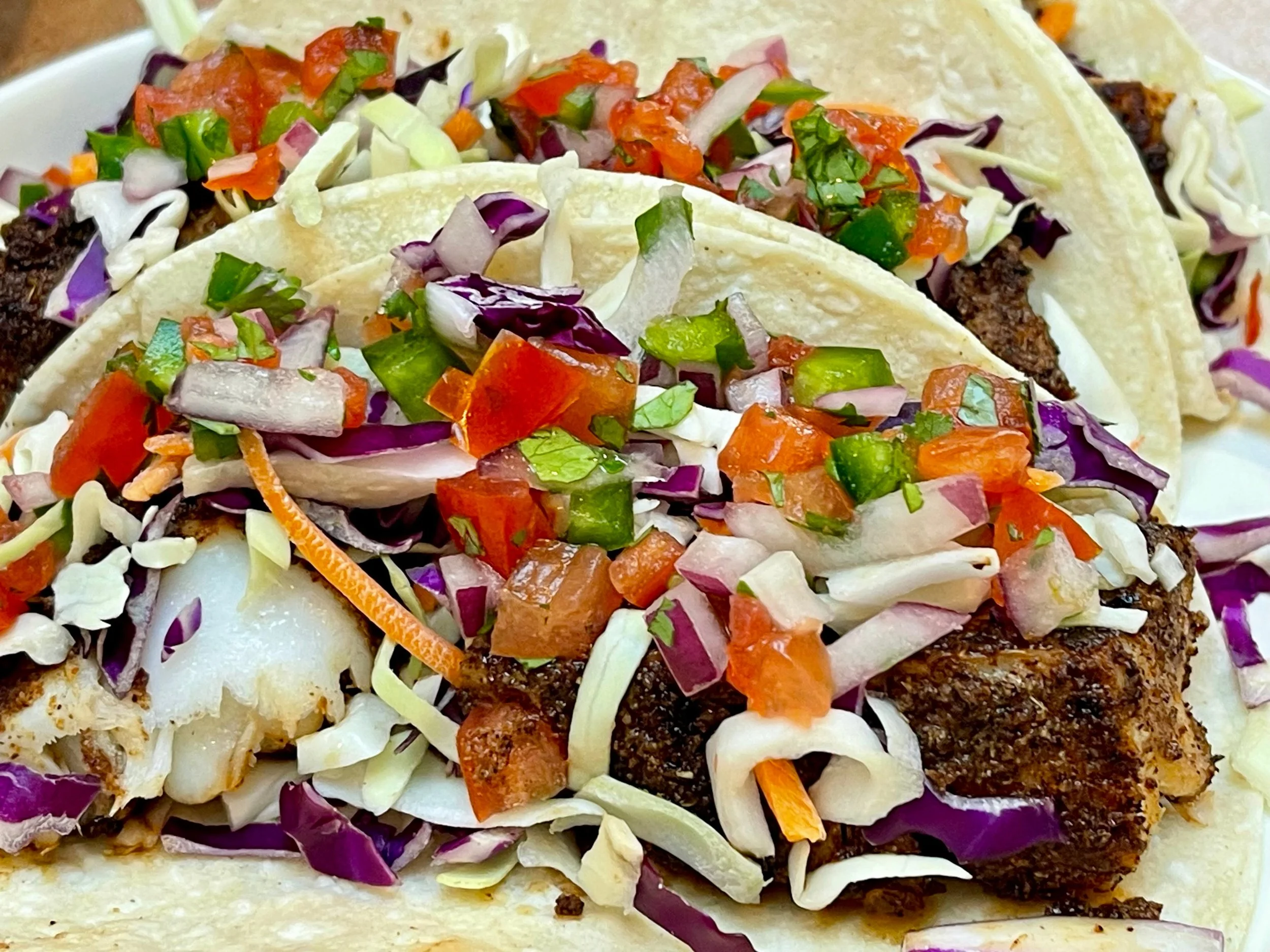 Pico de Gallo inside a taco