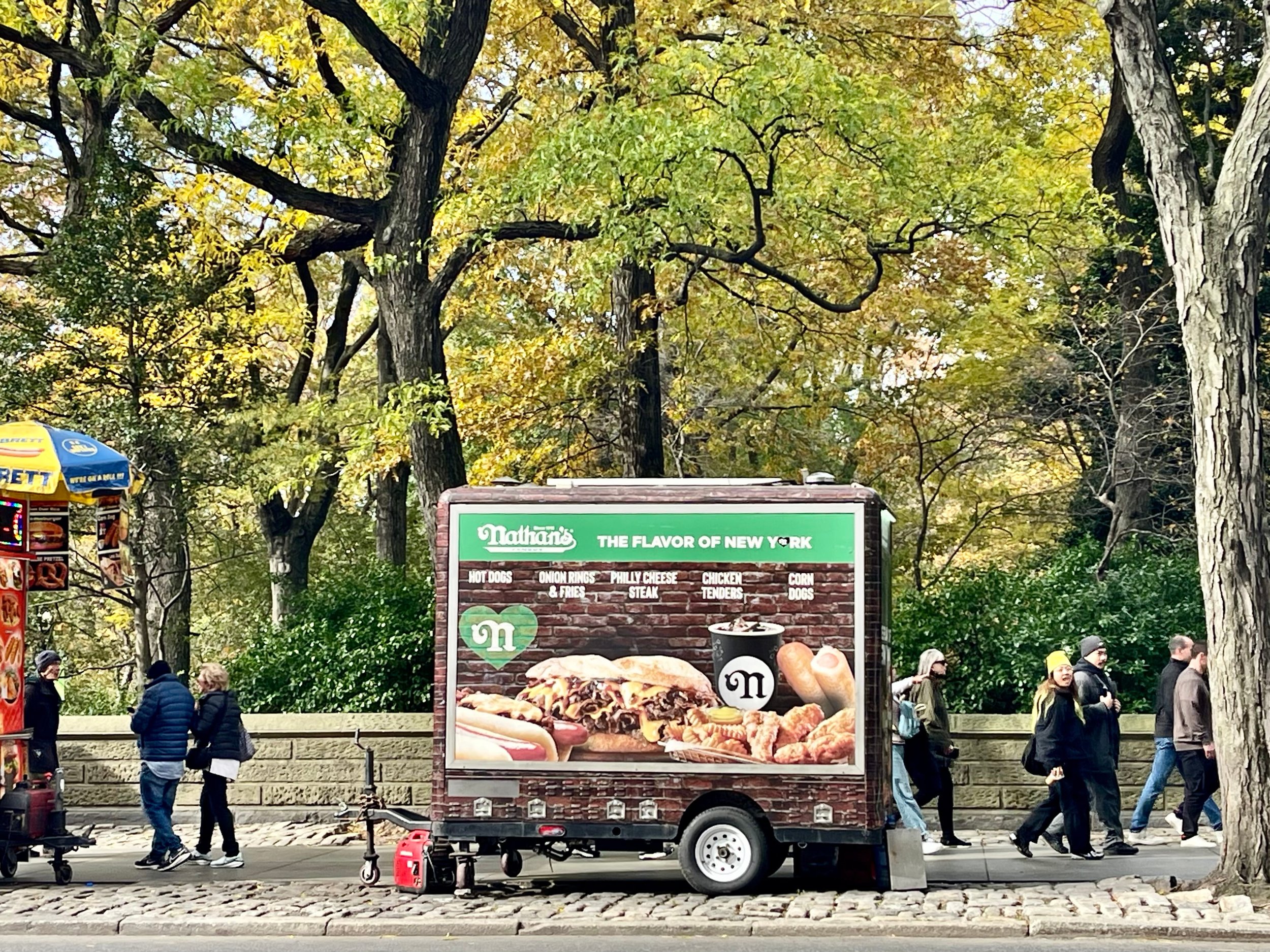 Nathan's hot dog cart