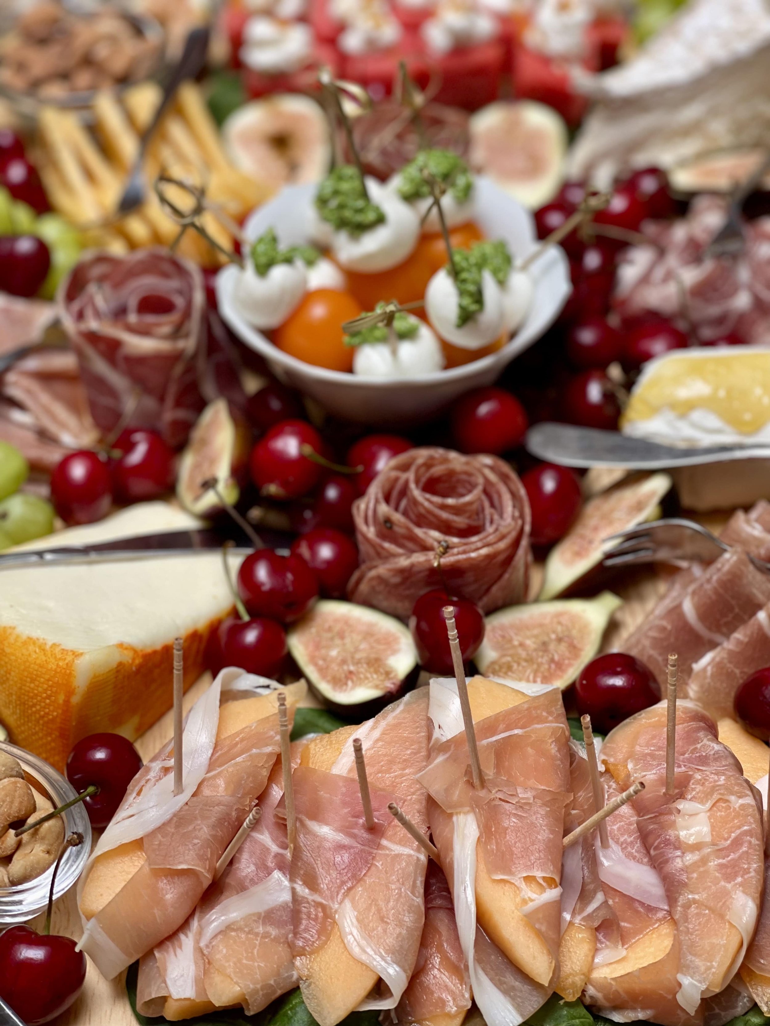 A typical antipasti platter for Sunday lunch