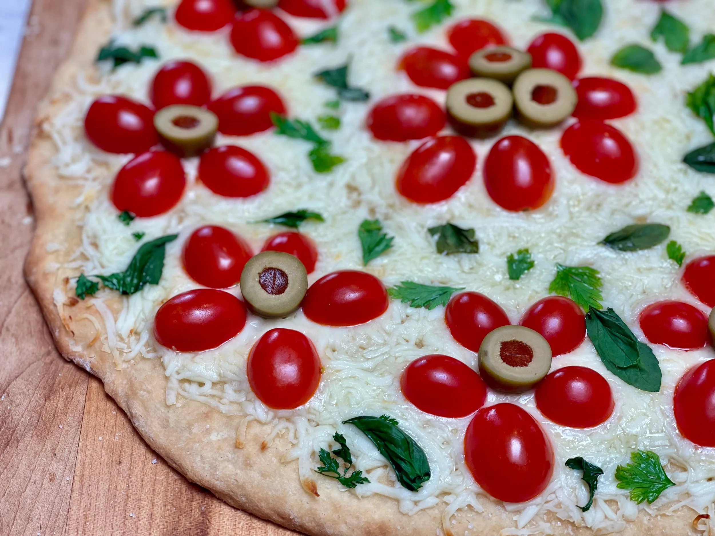 Cooked Cherry Tomato Pizza