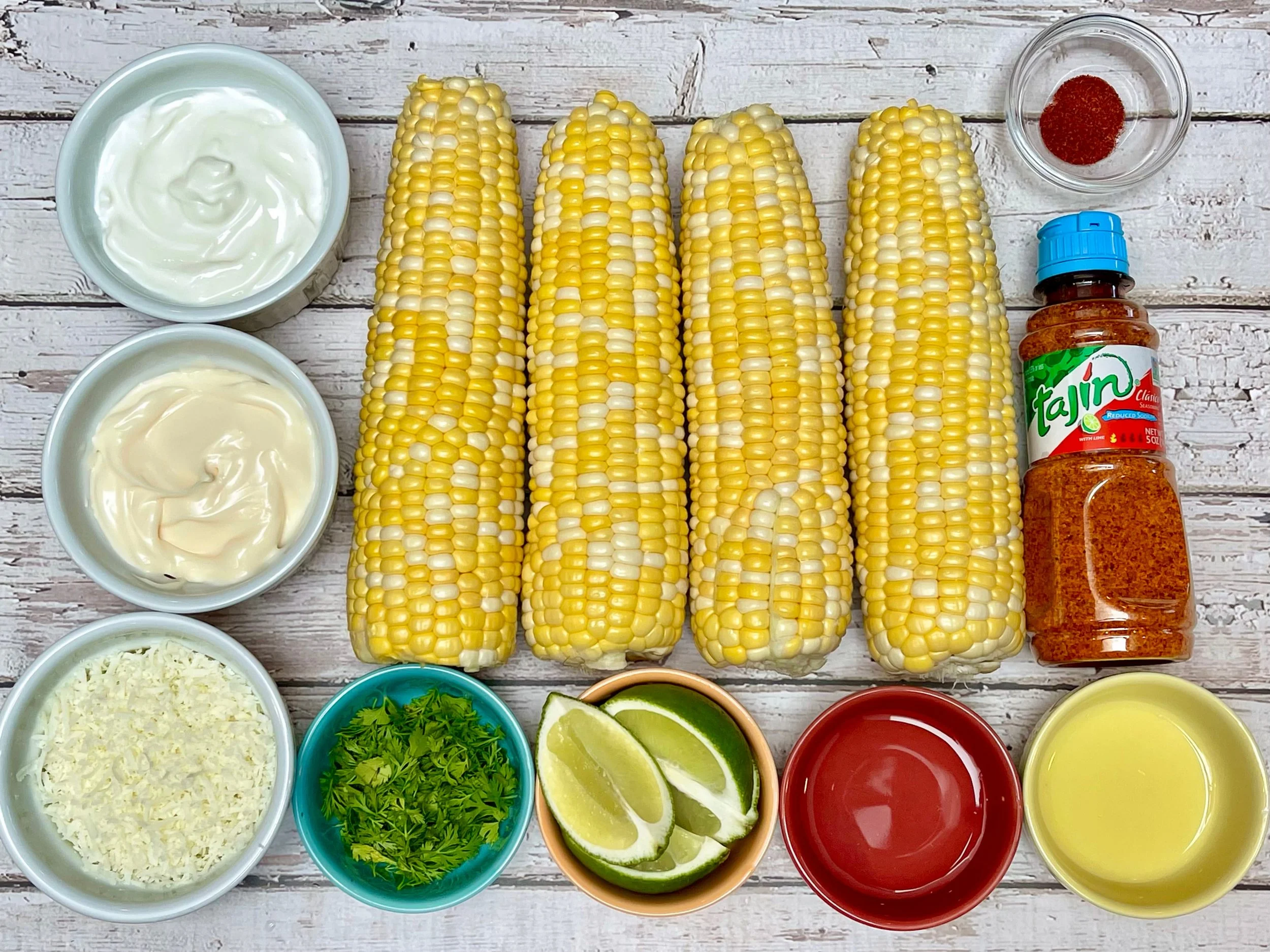 Ingredients for easy Elote