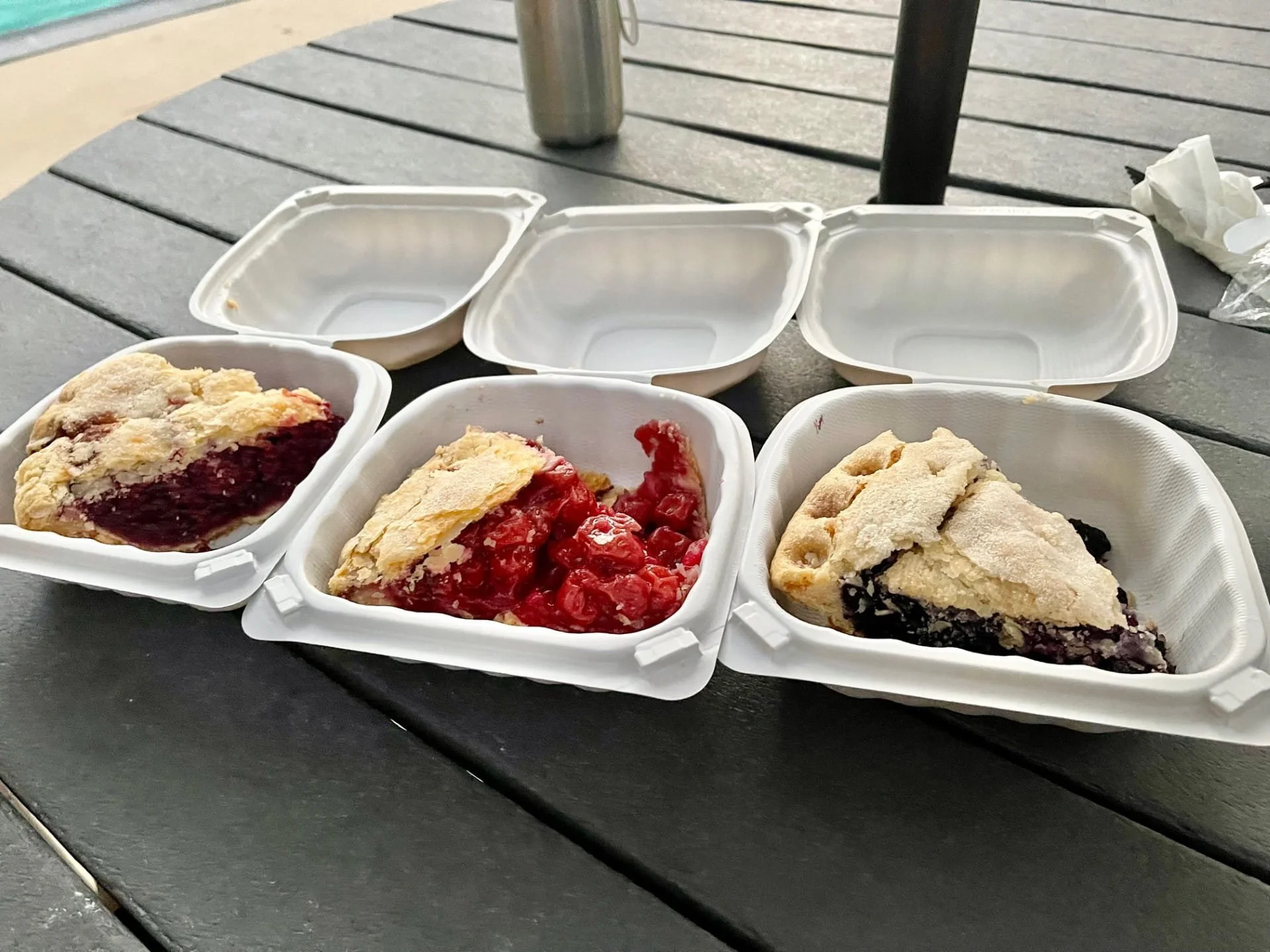 3 Slces of pie from Teddy Bear Restaurant