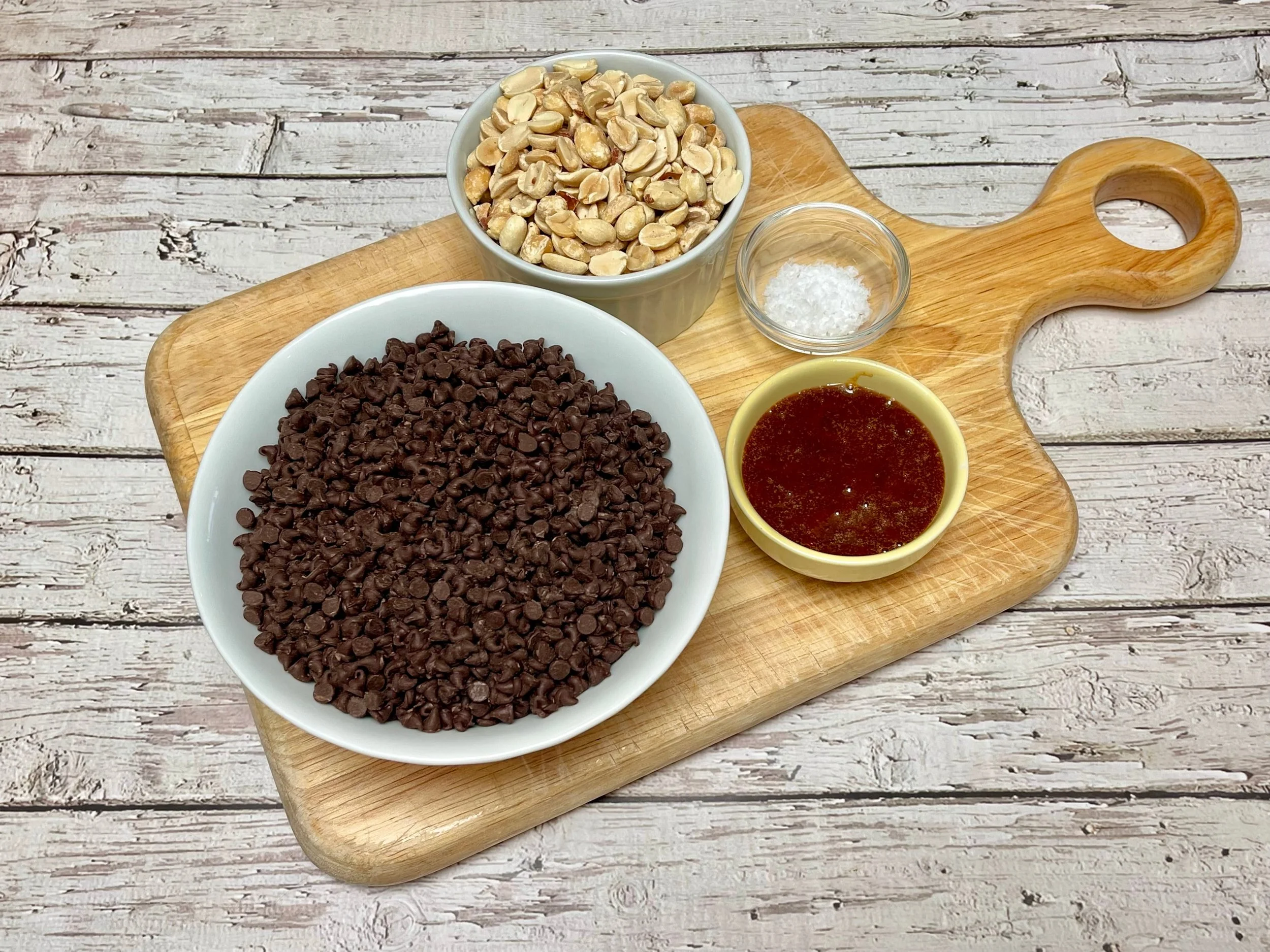 Spicy chocolate bark ingredients