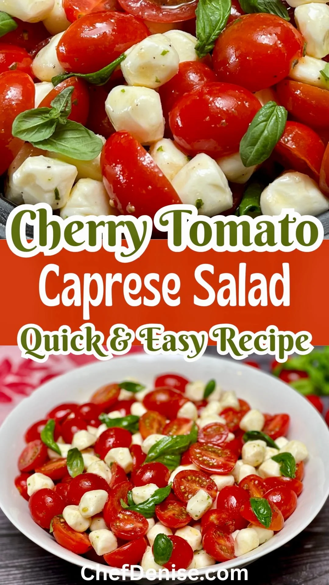 Pin for Cherry Tomato Caprese Salad Recipe