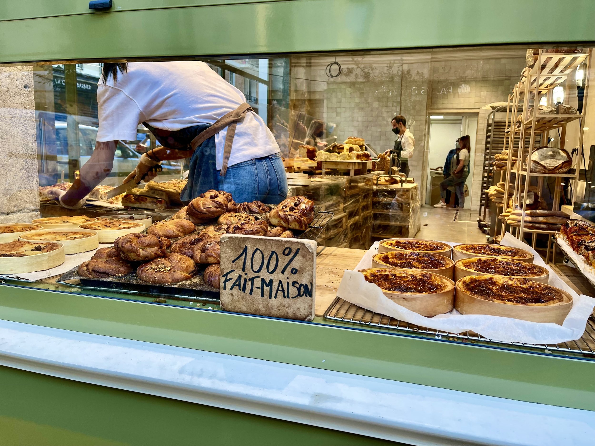 Bakery selling street food in Paris.