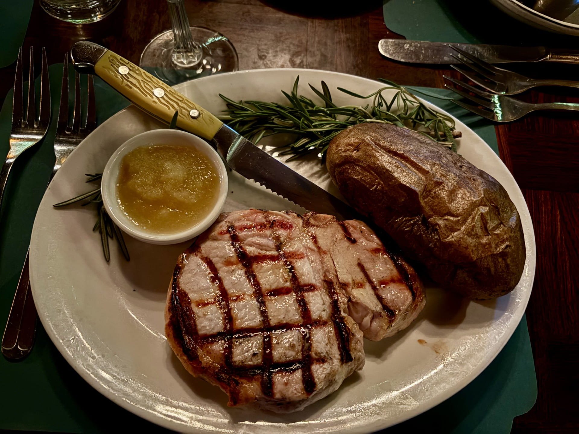 Steak at Big Bear restaurant, Captain's Anchorage