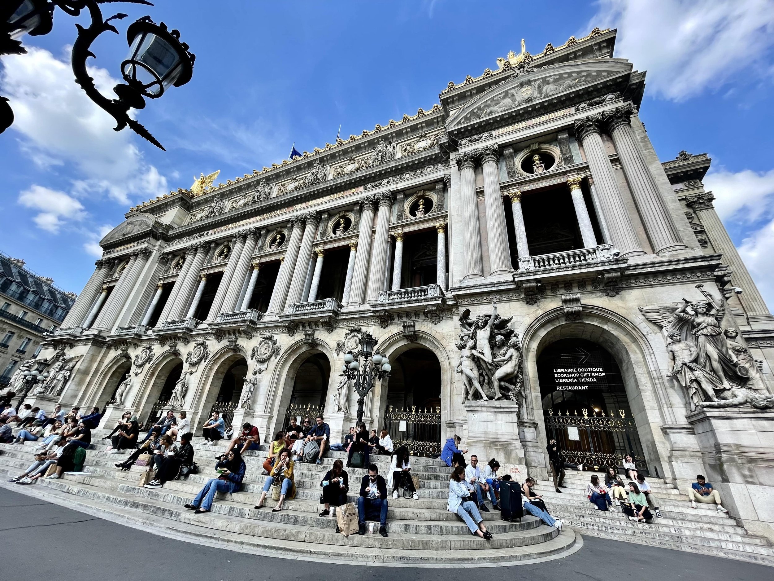 A view of the Paris Opéra Garnier from Cafe de la Paix