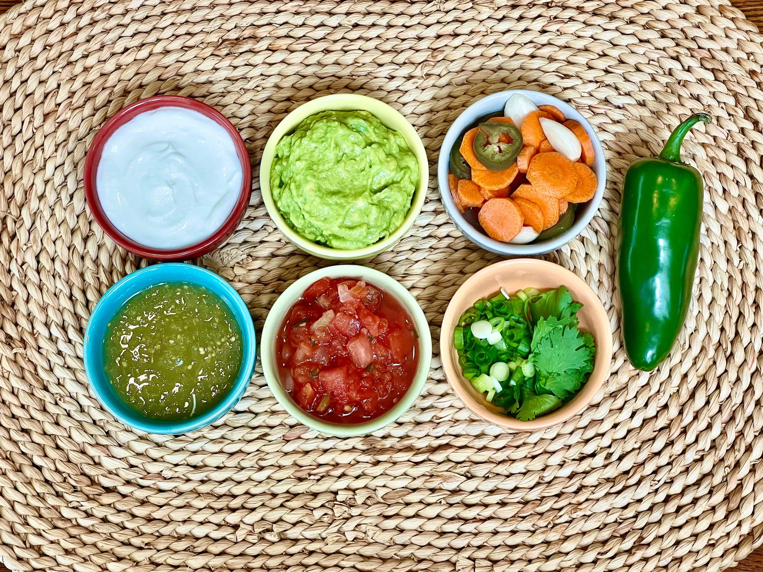 Taco bar toppings