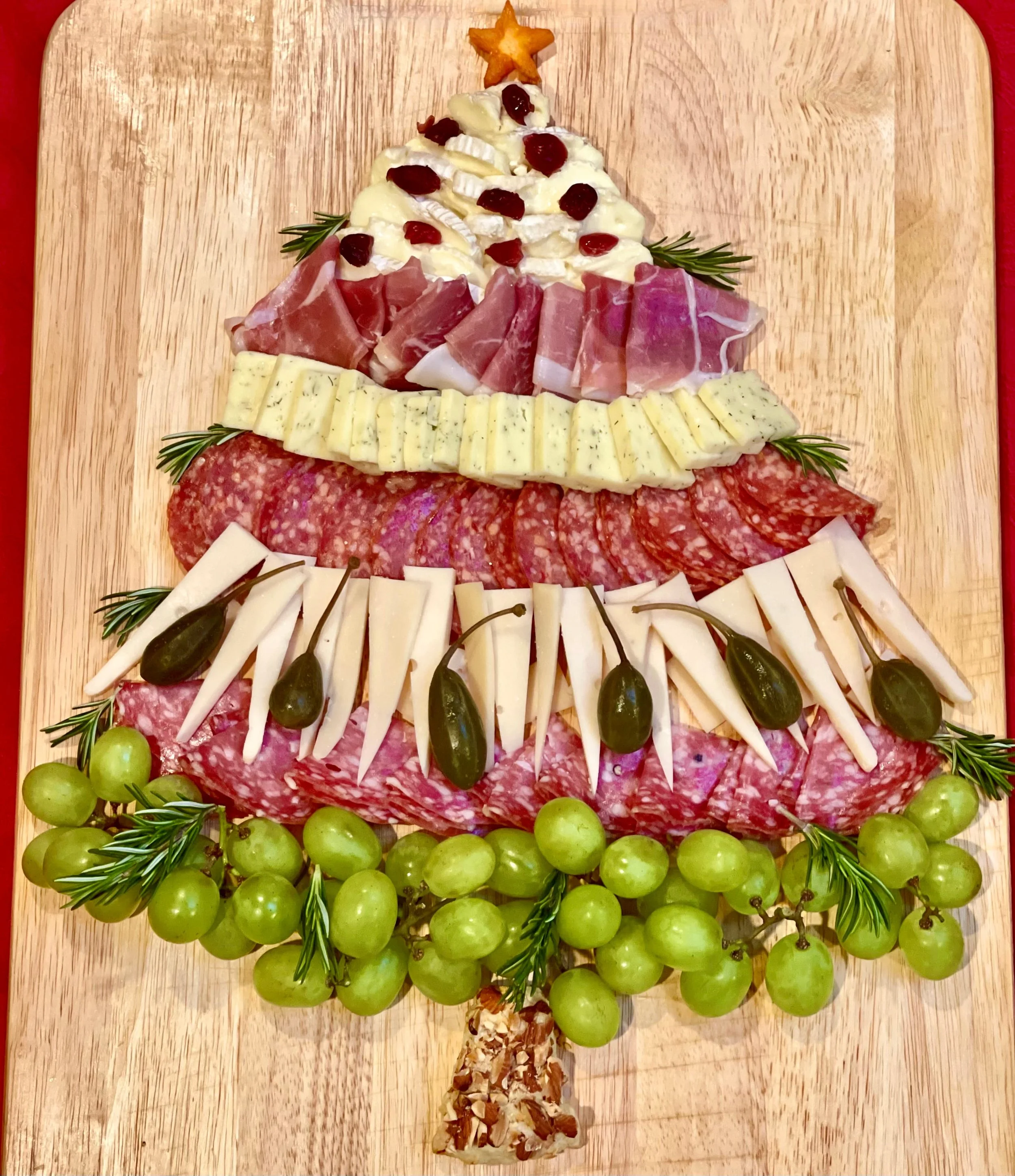 Christmas tree charcuterie board