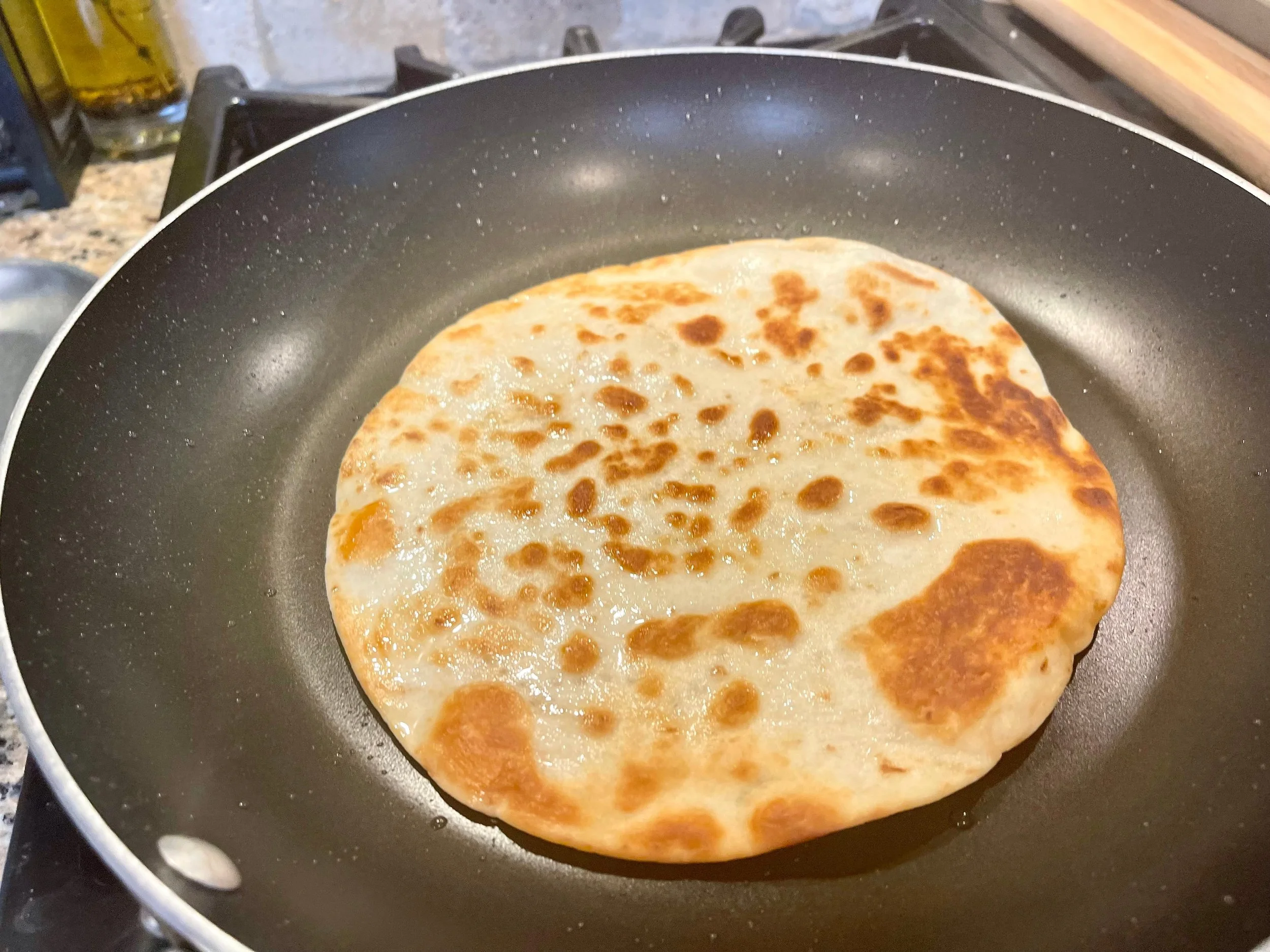 frying the tortillas