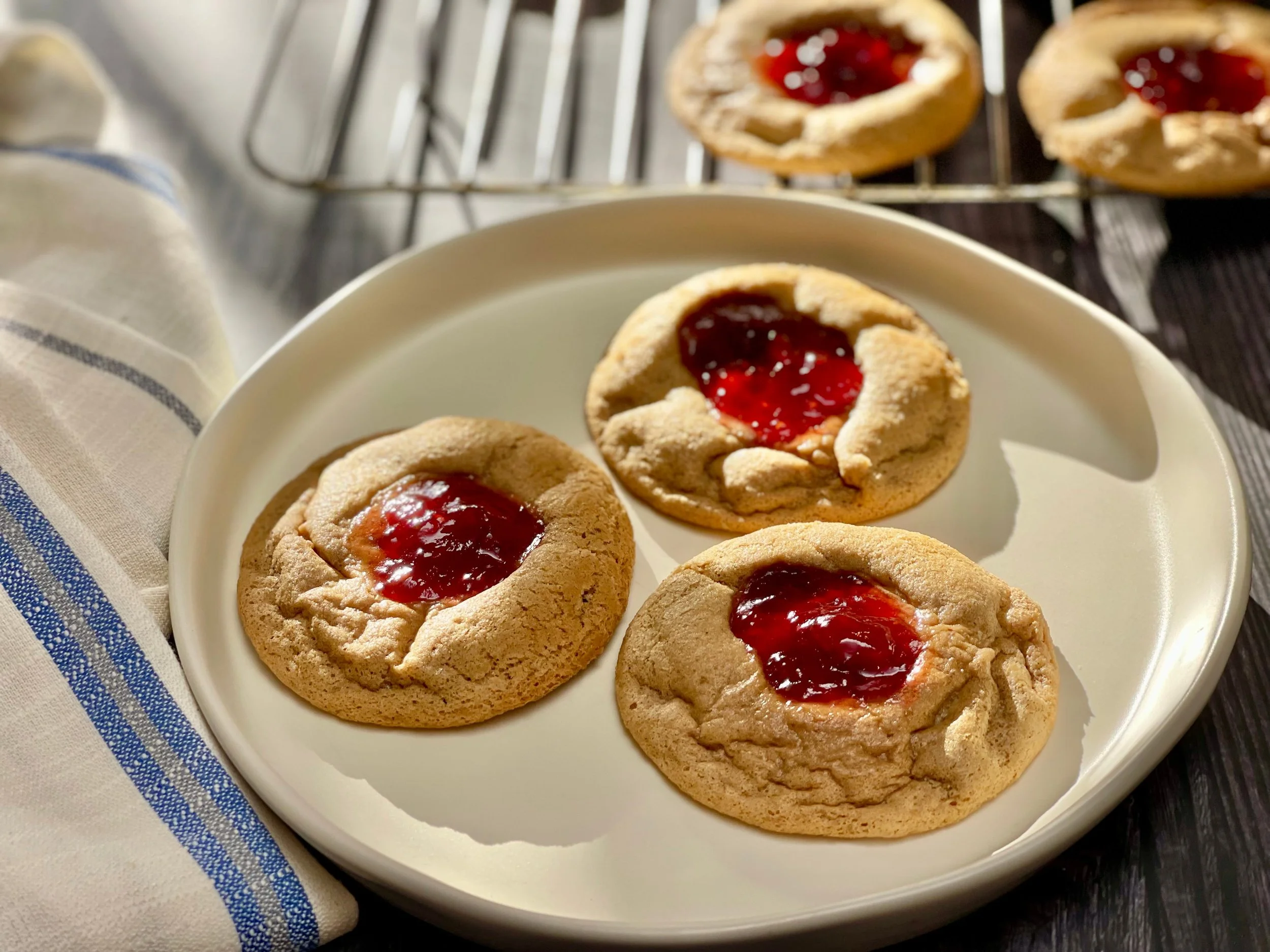 PB&J Cookies on a plate
